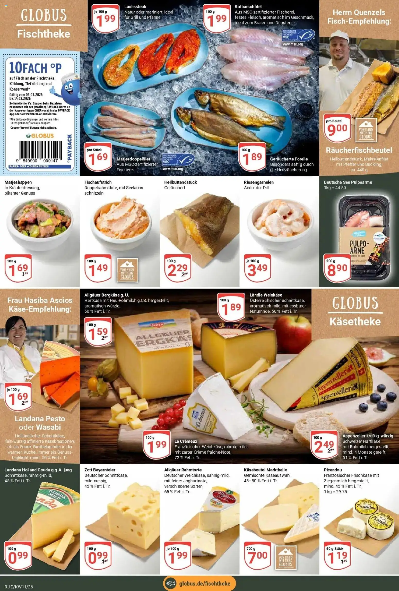 Globus prospekt Rüsselsheim	 – gültig ab 09.03.2026 | Seite: 9 | Produkte: Grill, Creme, Fisch, Pfeffer