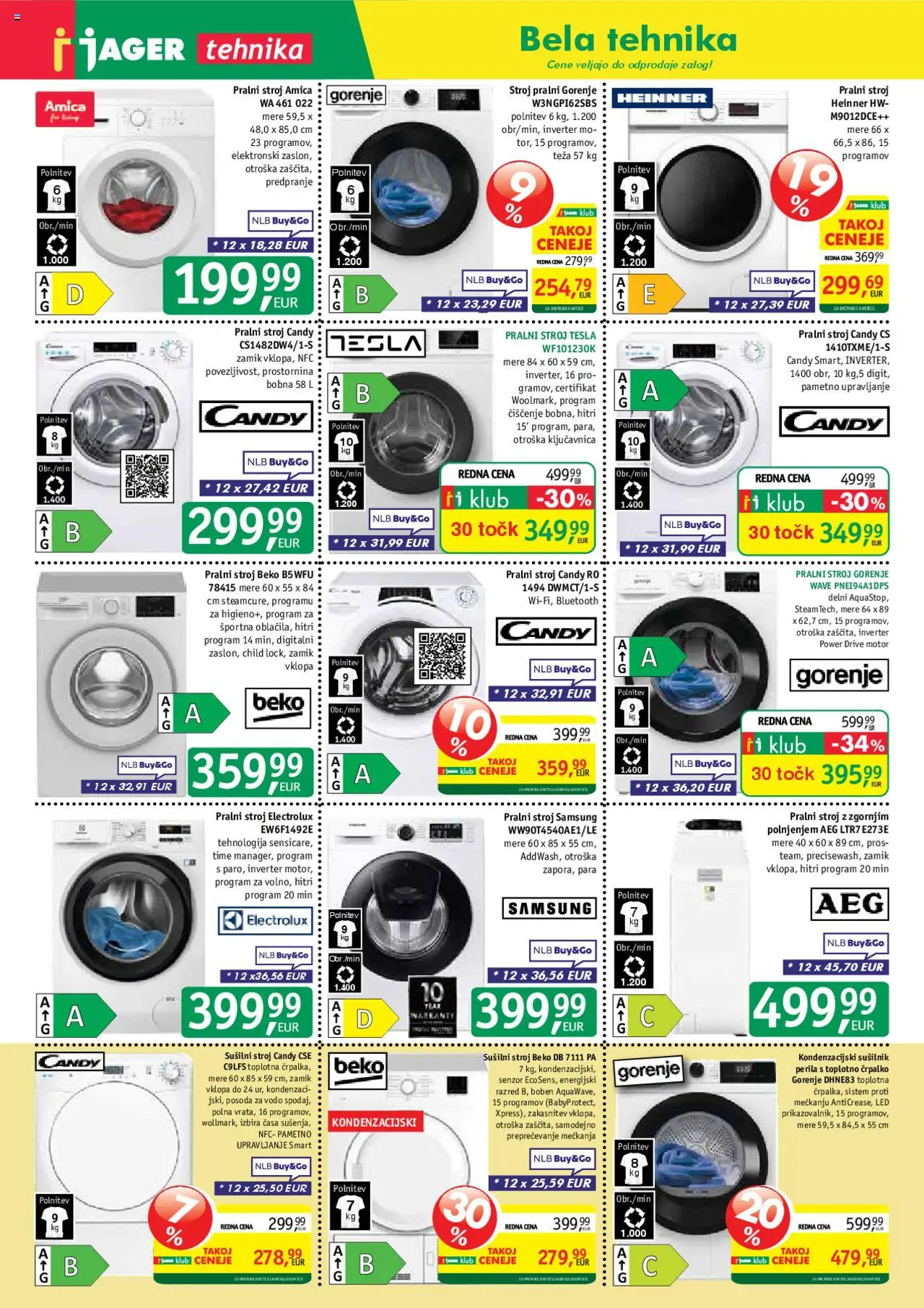 Jager katalog tehnika │ velja od 06.08.2025 | Stran: 13 | Izdelki: Pralni stroj, Susilni stroj, Teza