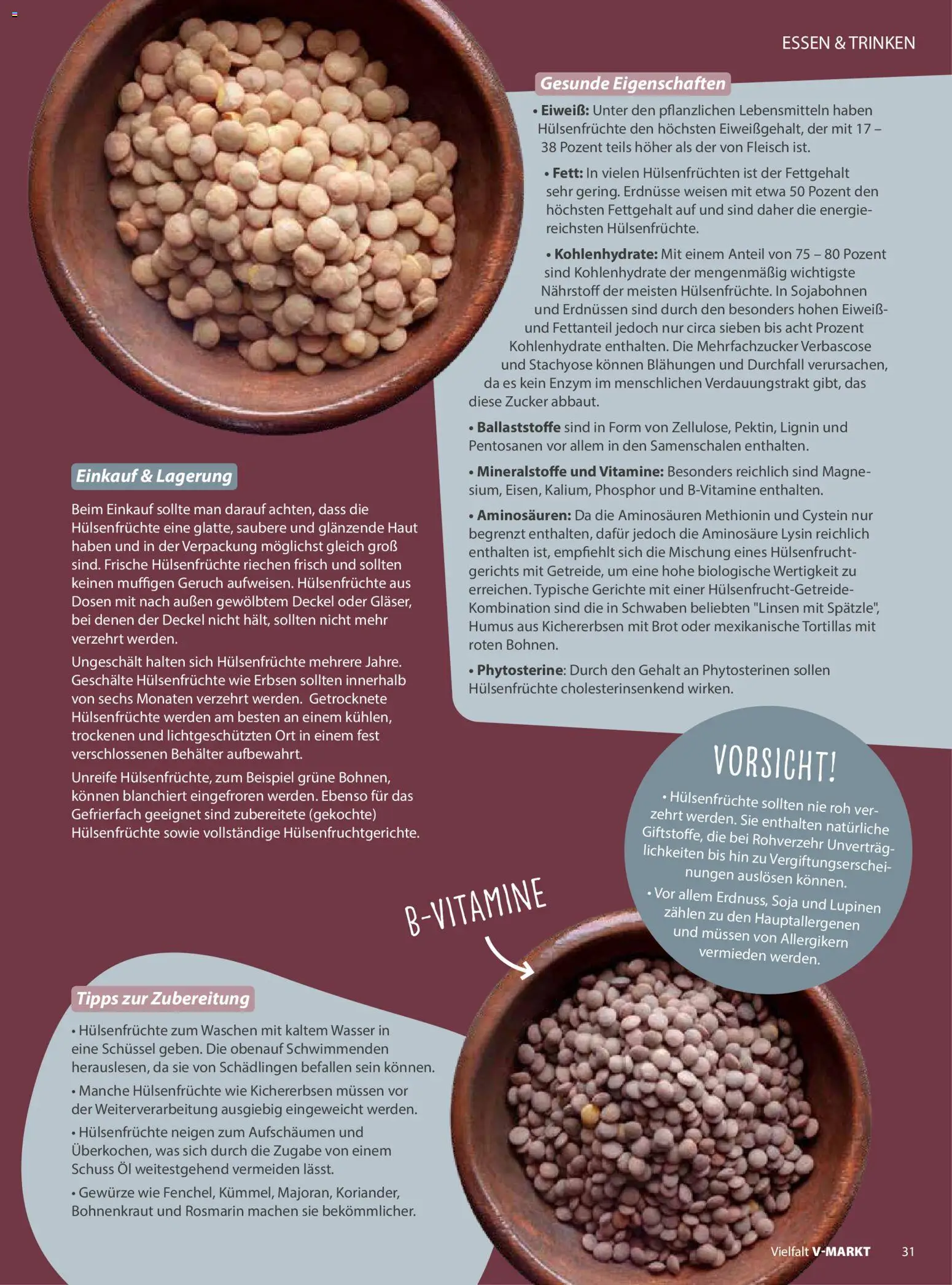 V-Markt - Vielfalt Januar / Februar – gültig ab 02.01.2026 | Seite: 31 | Produkte: Gewürze, Wasser, Brot, Erbsen