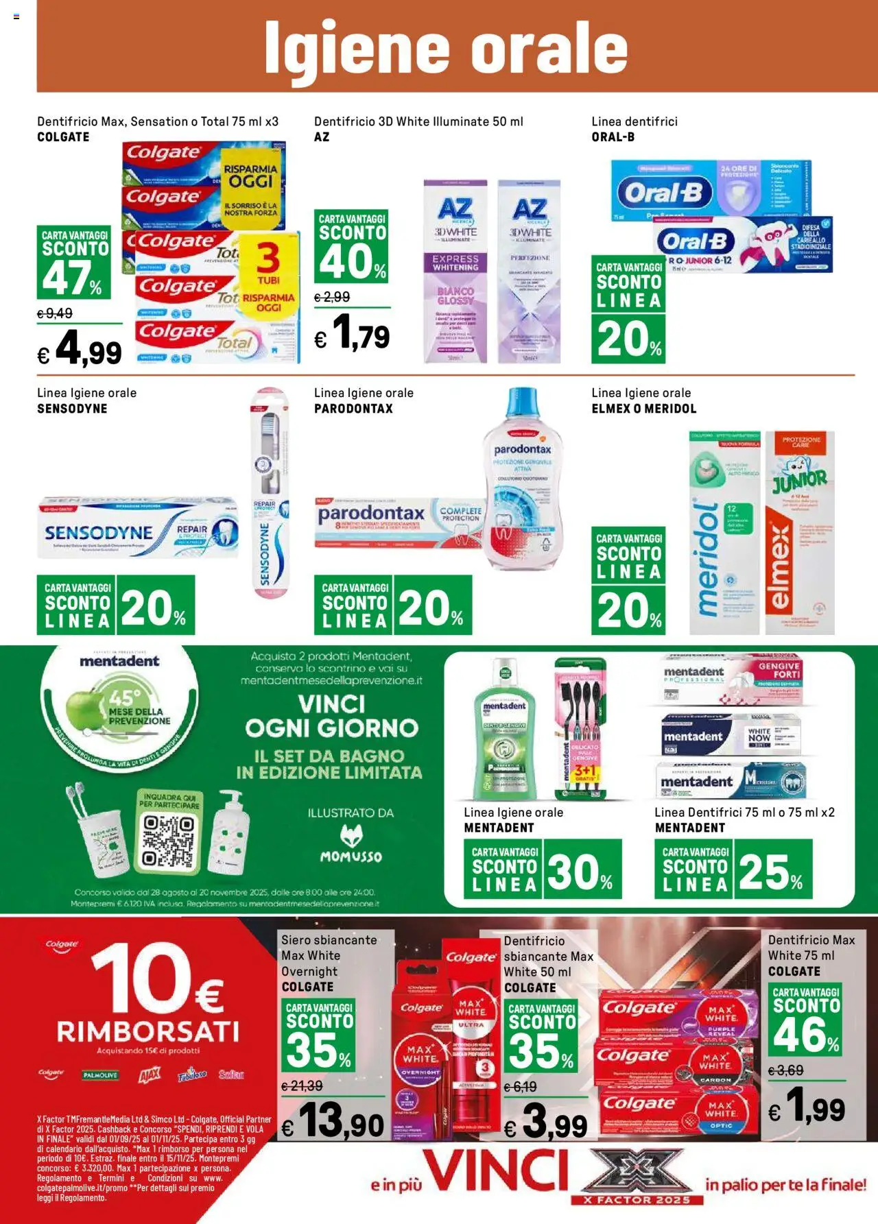 Volantino Iper del 15.09.2025 | Pagina: 11 | Prodotti: Dentifricio, Collutorio, Tè, Bagno