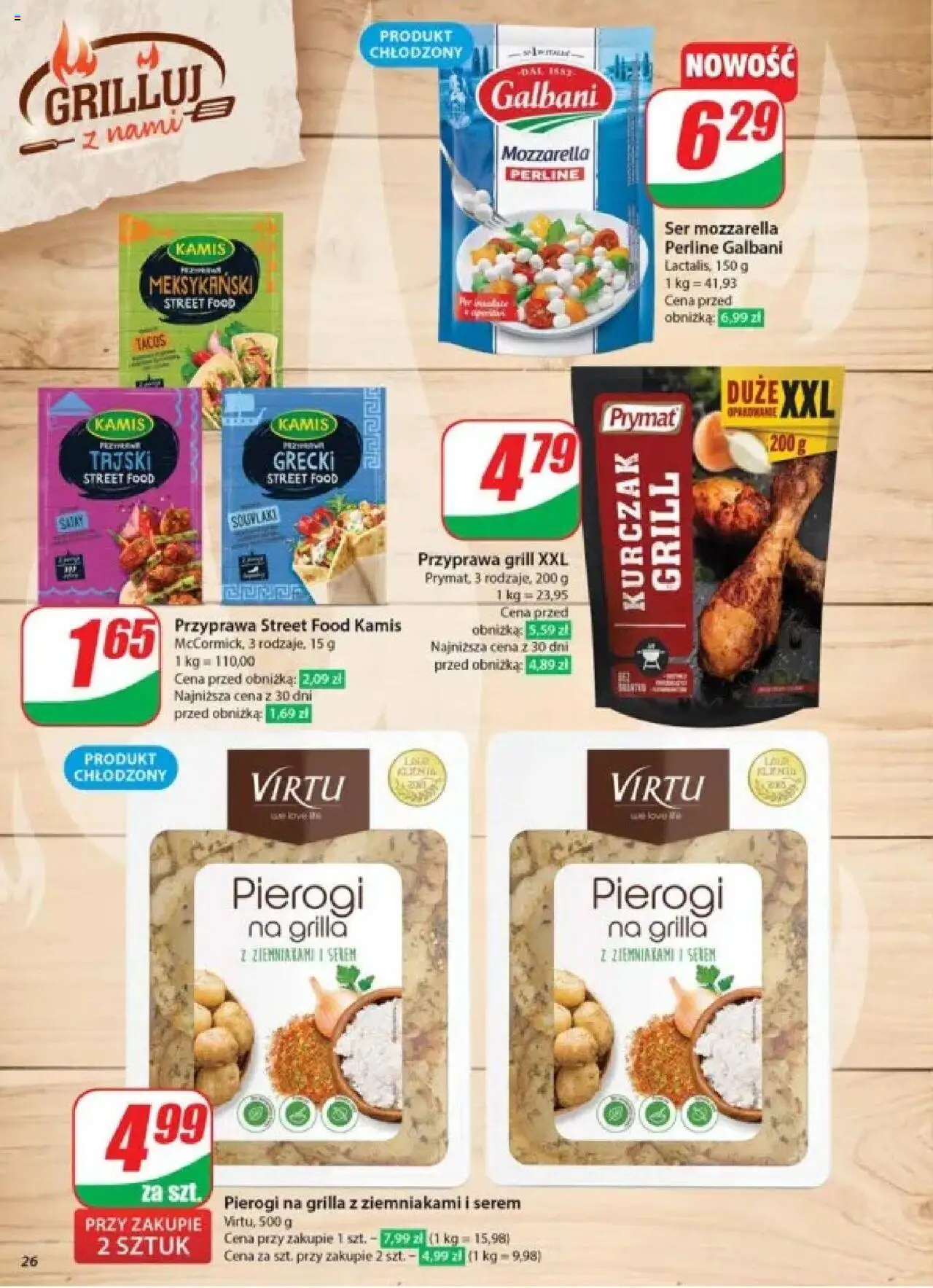 Dino Gazetka od 28.05.2025 | Strona: 26 | Produkty: Kurczak, Pierogi, Ser, Mozzarella