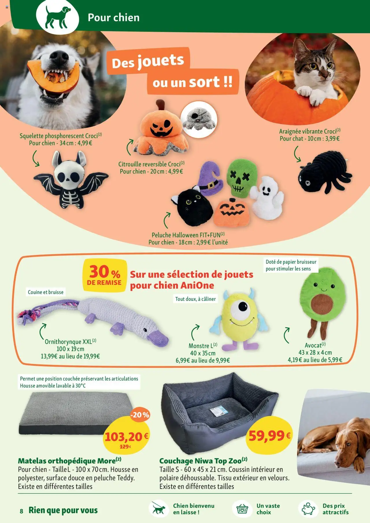 {H1} | Page: 8 | Produits: Citrouille, Peluche, Jouets, Matelas