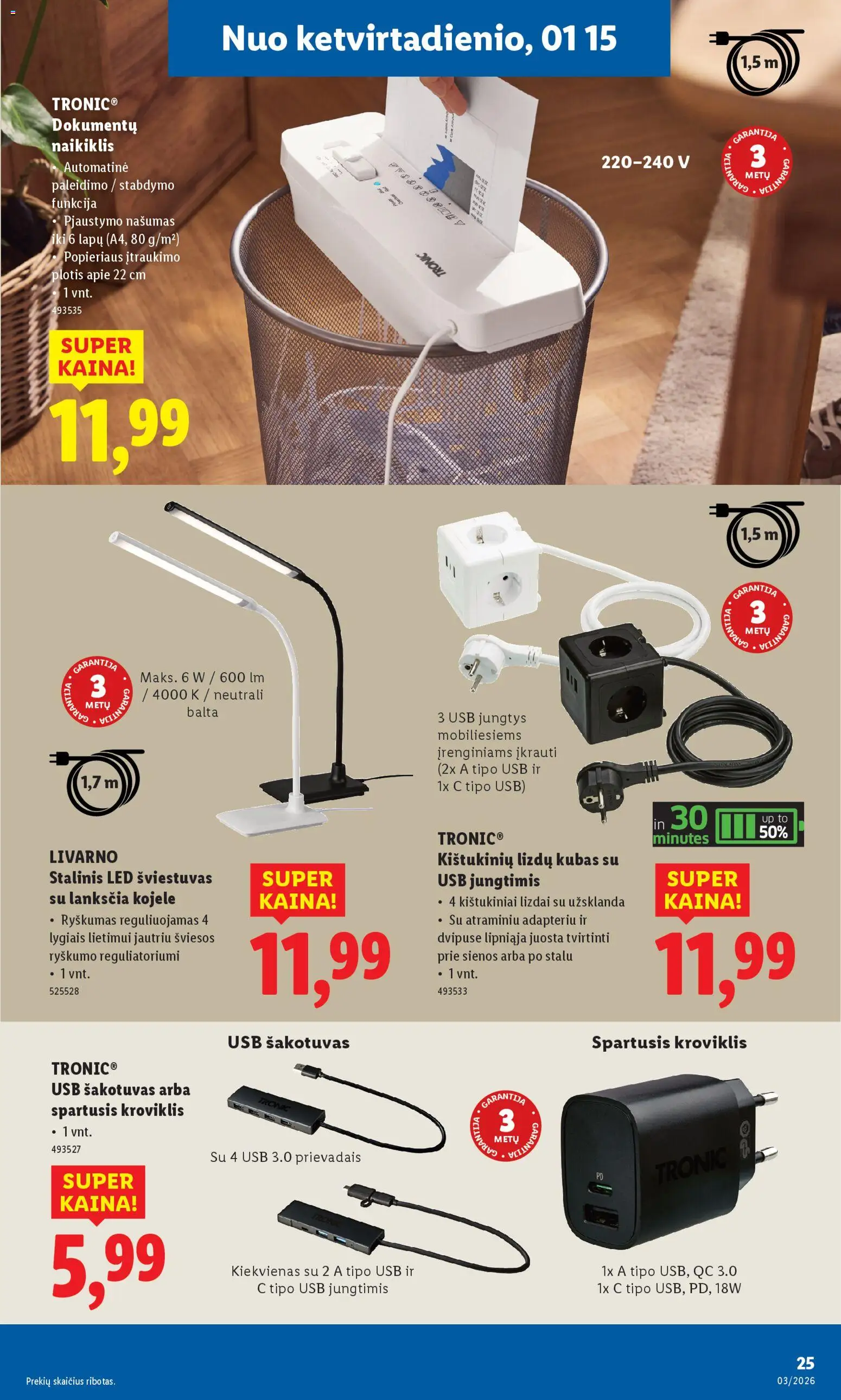 LIDL akcijos nuo 12.01.2026 | Puslapis: 25 | Prekių: USB
