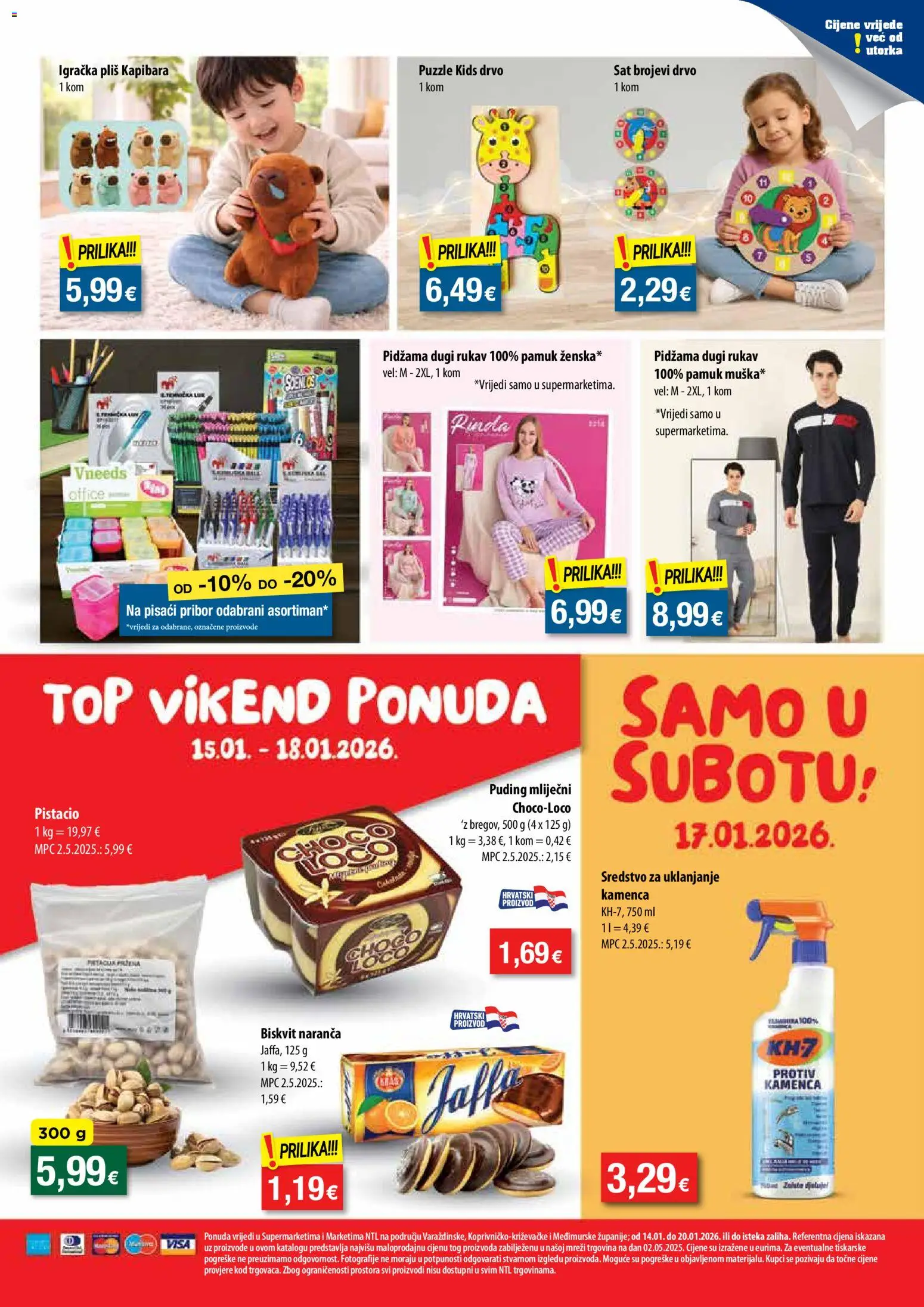 NTL katalog | vrijedi od 14.01.2026 | Stranica: 9 | Proizvodi: Puding, Pidžama, Voda, Sat