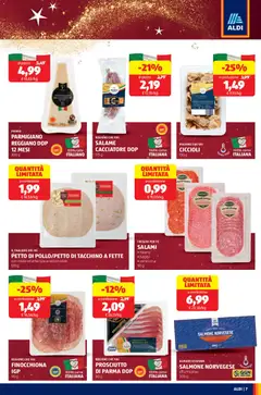 Anteprima del volantino PETTO DI POLLO/PETTO DI TACCHINO A FETTE, con miele ed erbe toscane/con olive 120 g valido a partire dal 22.12.2025 | Pagina: 7 | Prodotti: Prosciutto di Parma, Salmone, Tagliere, Miele