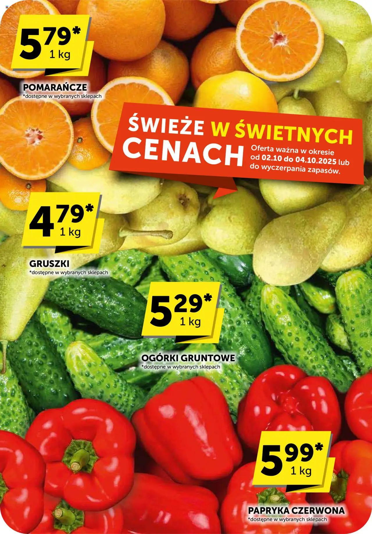 Euro Sklep Gazetka od 02.10.2025 | Strona: 32 | Produkty: Papryka, Pomarańcze, Ogórki, Ogórki gruntowe