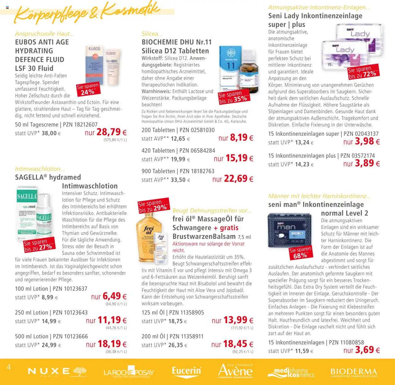 Apotal Prospekt 	 – gültig ab 26.08.2025 | Seite: 4 | Produkte: Öl, Massageöl, Tagescreme