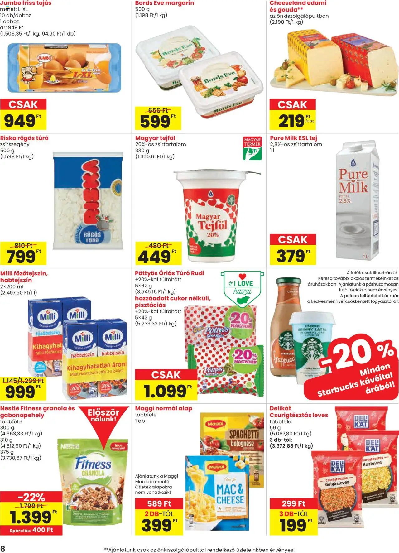 Spar akciós ujság - amely érvényes a következő dátumtól: 02.10.2025 | Oldal: 8 | Termékek: Habtejszín, Rögös túró, Tojás, Túró