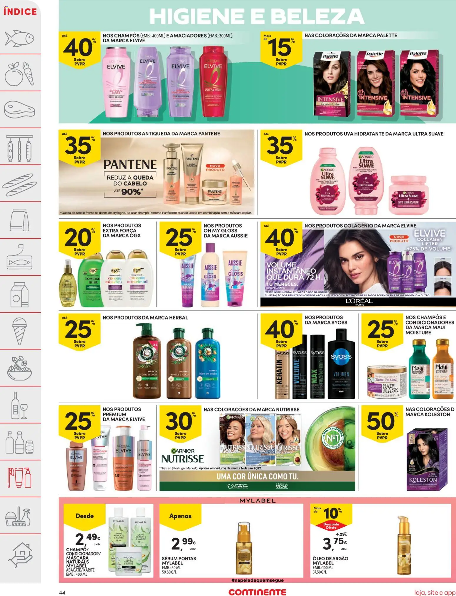 Continente folheto │ válido de 03.03.2026 | Página: 44 | Produtos: Shampoo, Sérum, Abacate, Creme