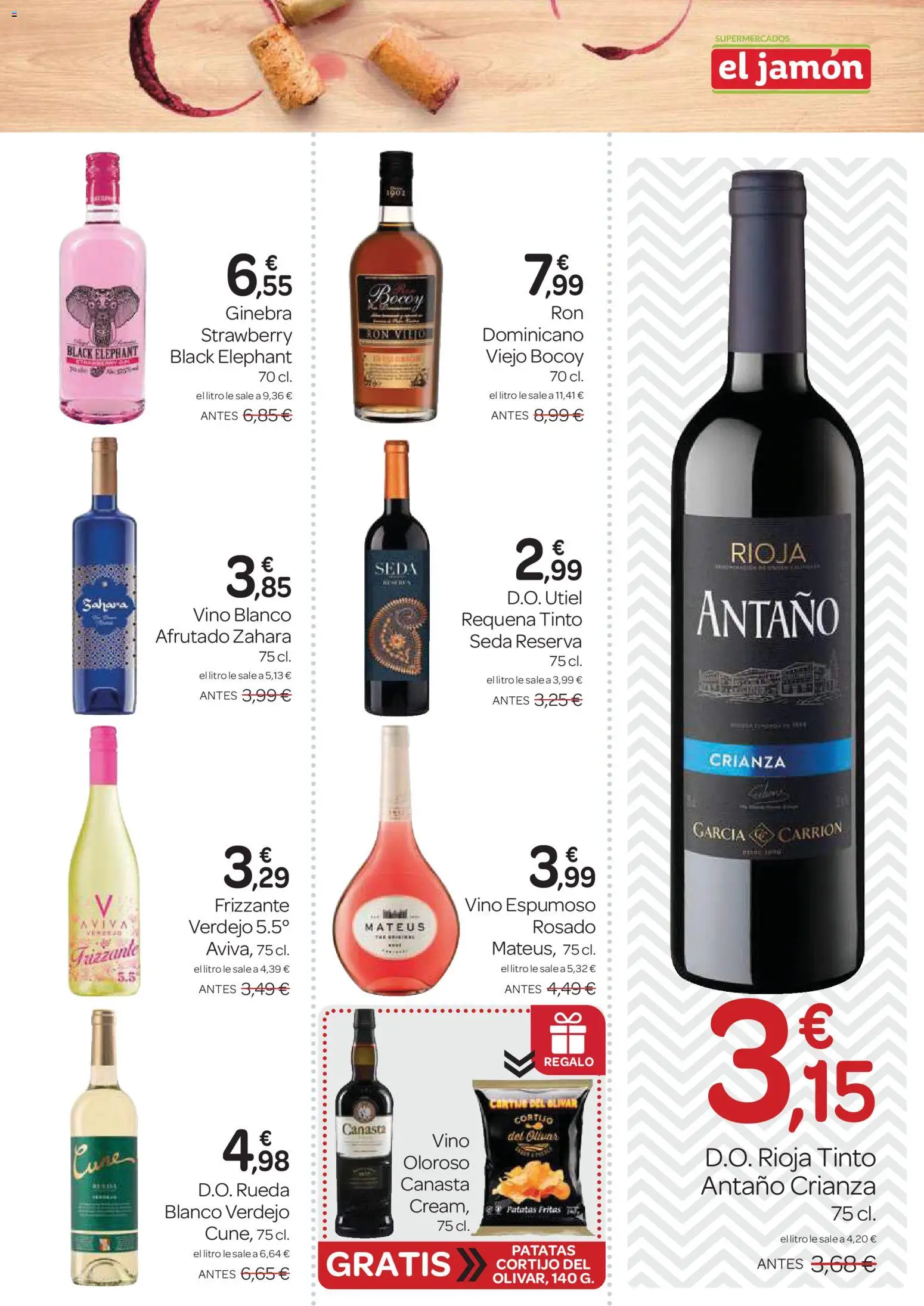 Supermercados El Jamón folleto │ válido desde el 29.01.2026 | Página: 19 | Productos: Ron, Jamón, Vino, Ginebra