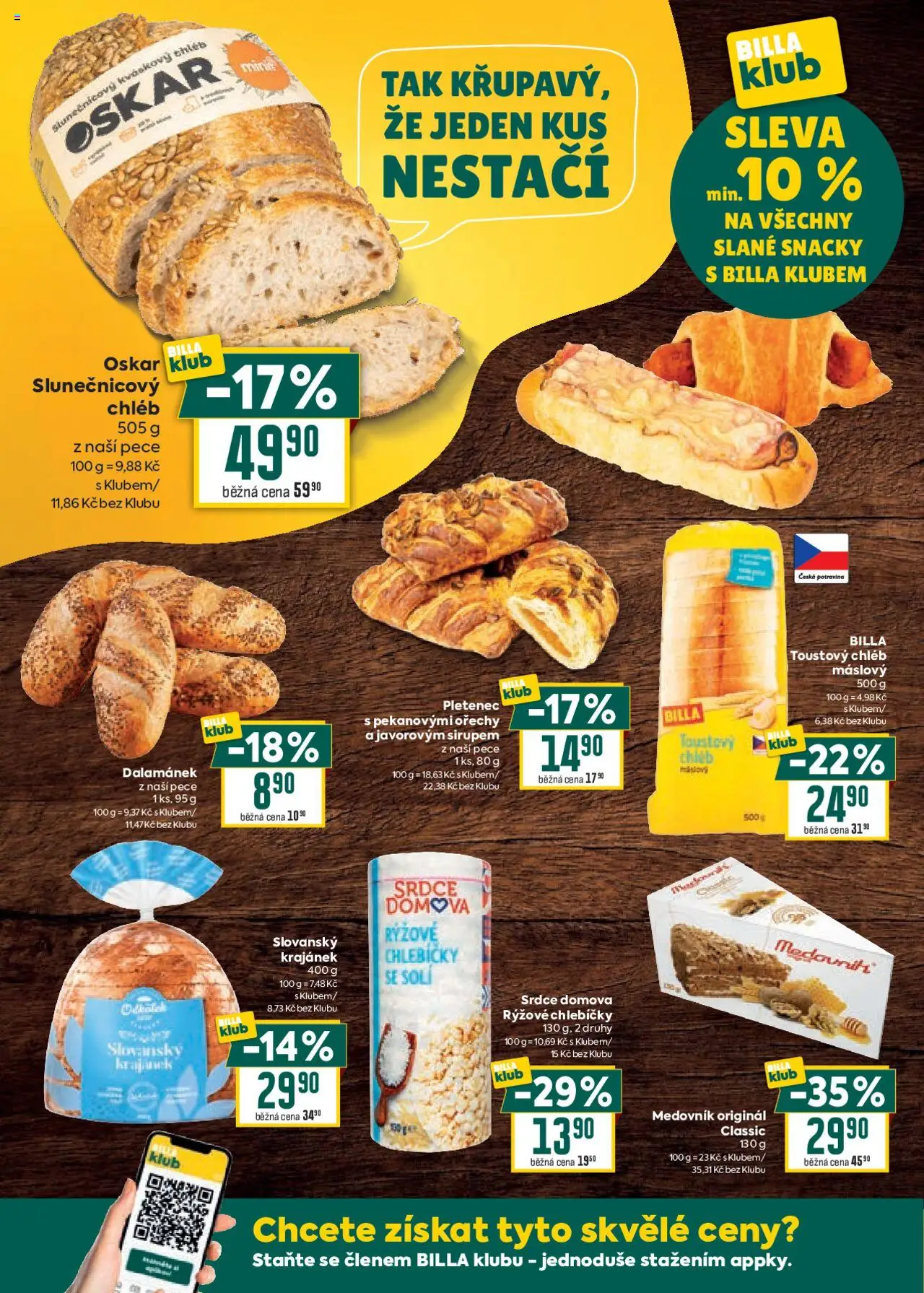 Billa Velký leták od 11.06.2025 | Strana: 10 | Produkty: Chléb, Pletenec s pekanovými ořechy, Slunečnicový chléb, Toustový chléb