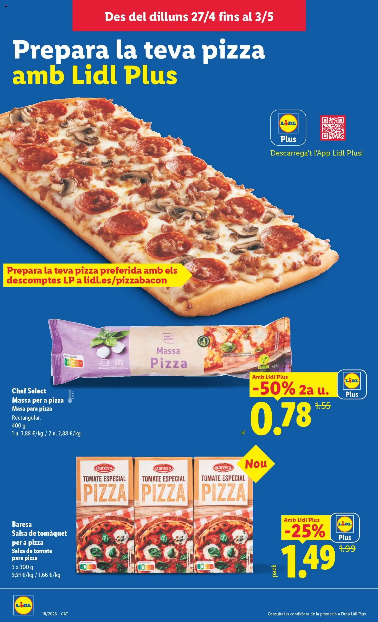 Lidl folleto │ válido desde el 27.04.2026 | Página: 18 | Productos: Pizza, Salsa de tomate