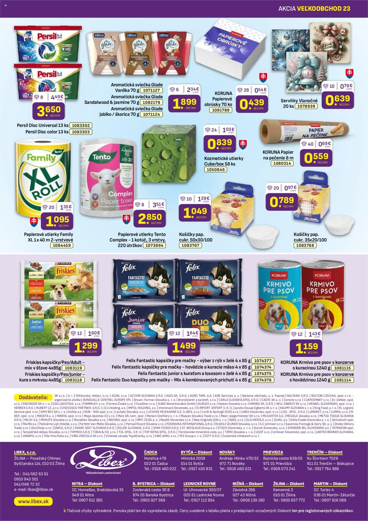 Nové Libex akcie – leták je platný od 17.11.2025 | Strana: 32 | Produkty: Felix, Kuracie mäso, Persil, Lindt