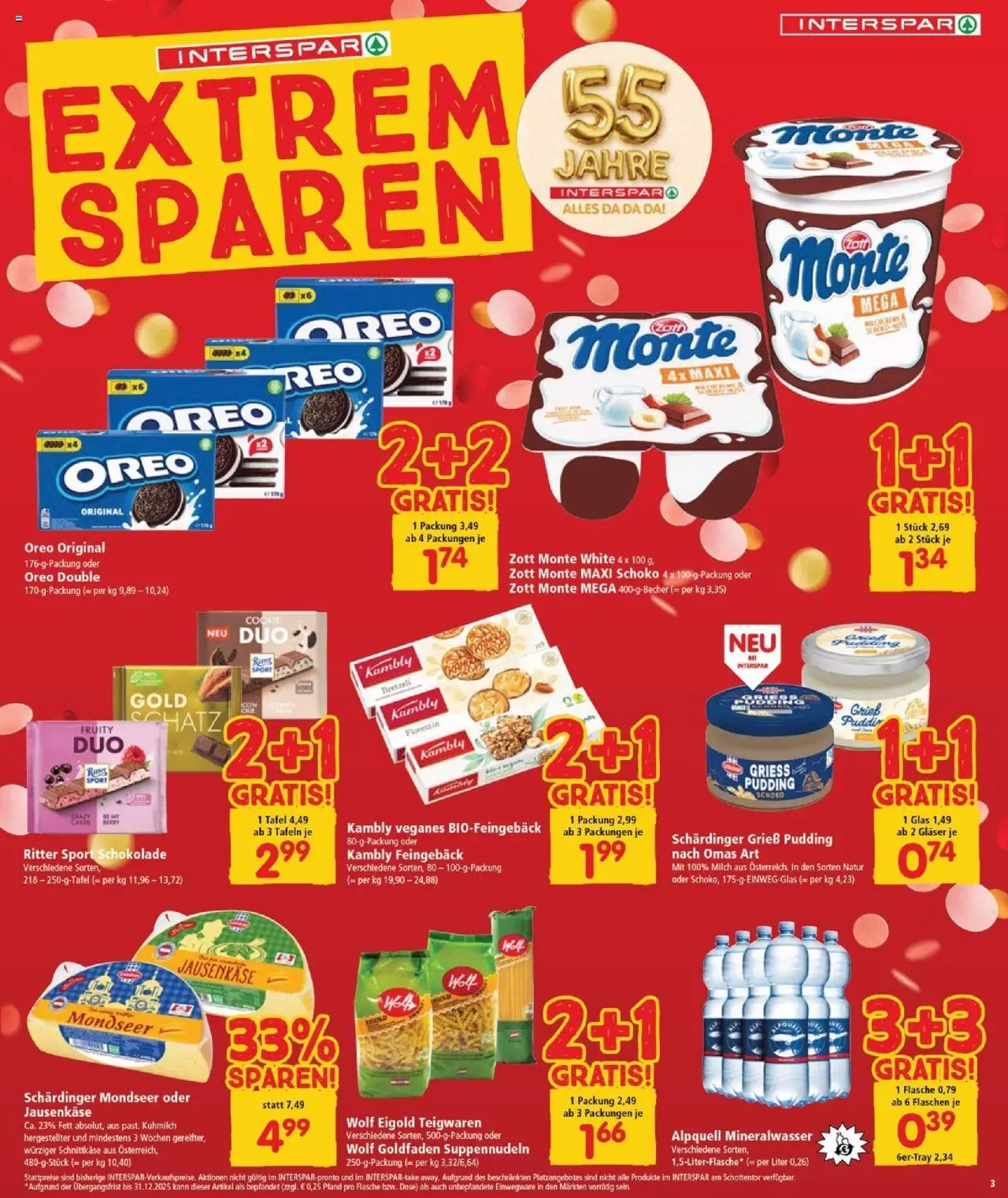 Interspar Flugblatt - Burgenland gültig ab 11.09.2025 | Seite: 3 | Produkte: Matériel de rangement Fitness, Milch, Schokolade