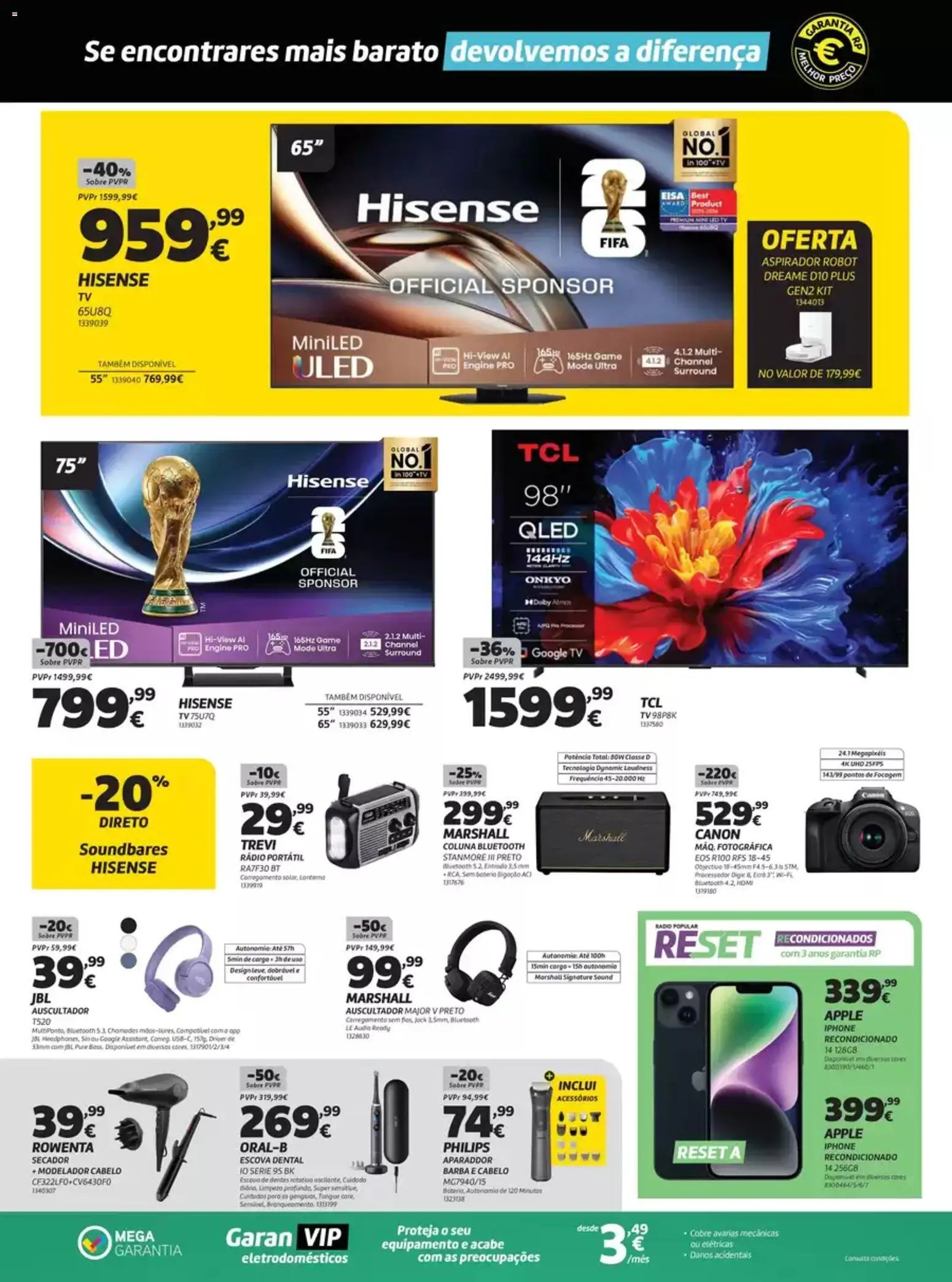 Radio Popular folheto │ válido de 07.04.2026 | Página: 5 | Produtos: Audio, Rádio, Secador, Escova de dentes