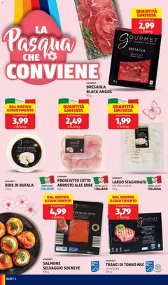 Anteprima del volantino LARDO STAGIONATO, Lardo stagionato alle erbe toscane, 90 g, 100% carne italiana valido a partire dal 23.03.2026 | Pagina: 4 | Prodotti: Arrosto, Salmone, Formaggio, Tonno