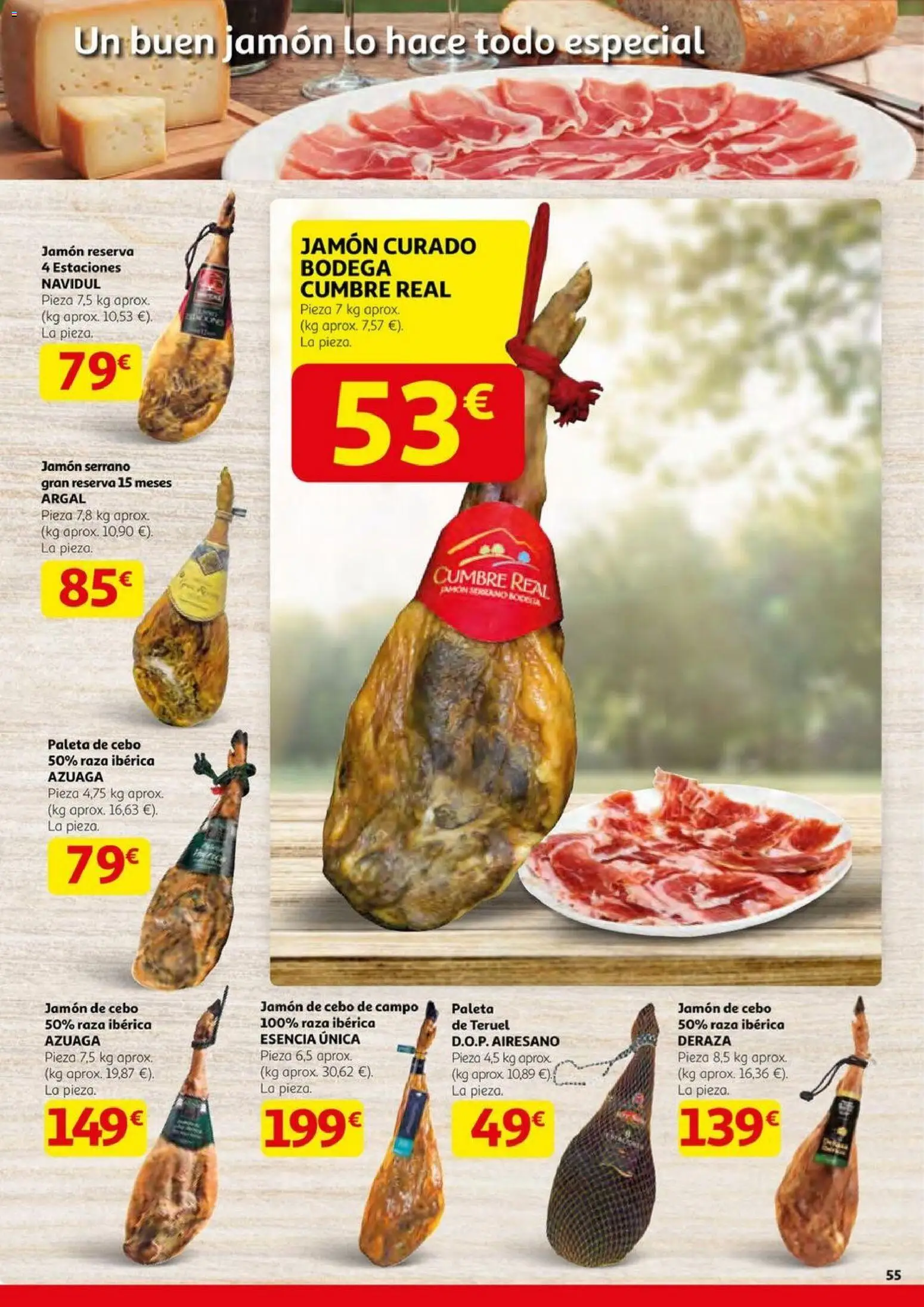 Alcampo - HG Nacional │ válido desde el 23.10.2025 | Página: 55 | Productos: Jamón serrano, Jamón