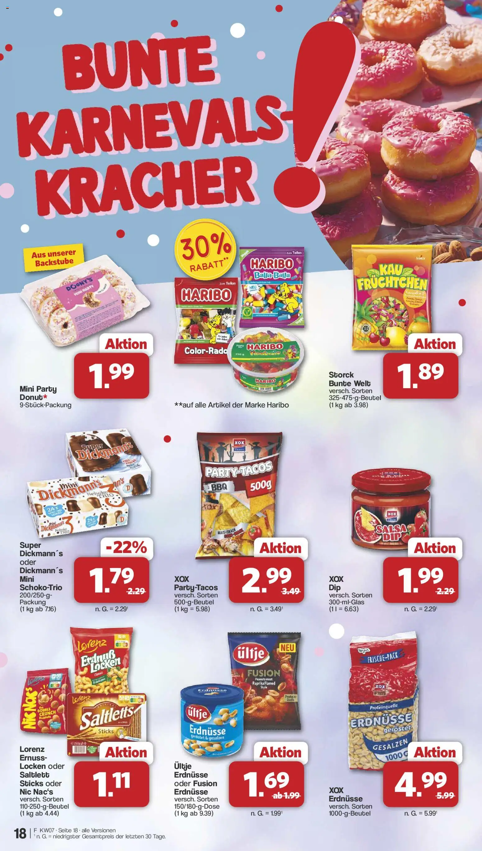 Famila Nordwest Prospekt 	 – gültig ab 08.02.2026 | Seite: 18 | Produkte: Erdnüsse, Haribo, Paprika