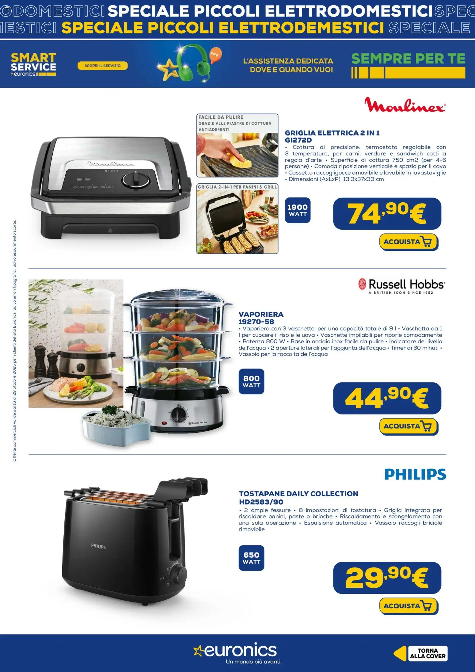Volantino Euronics del 16.10.2025 | Pagina: 8 | Prodotti: Uova, Tè, Lavastoviglie, Vaschette