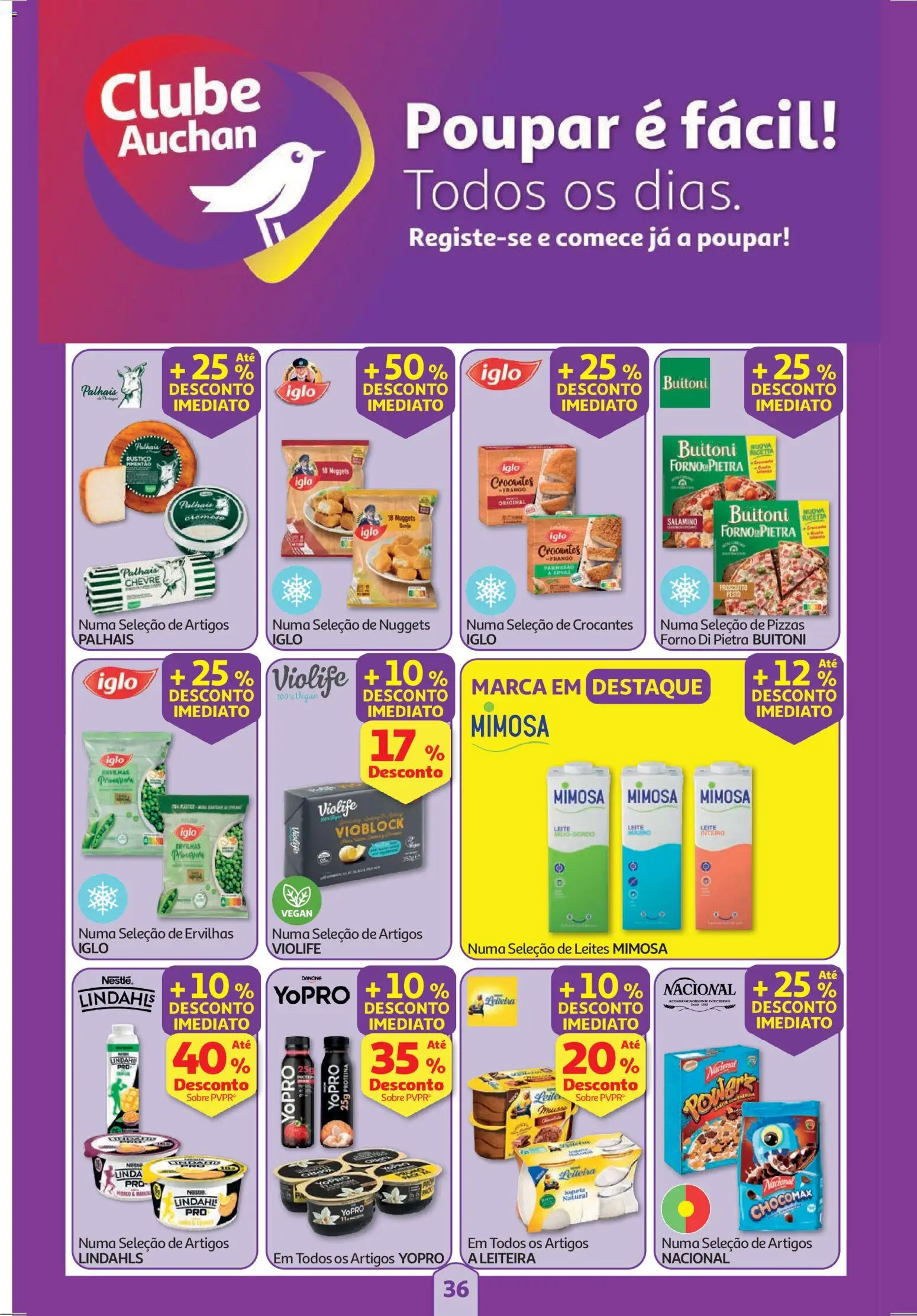 Auchan folheto │ válido de 23.10.2025 | Página: 36 | Produtos: Forno, Frango, Leite, Proteina