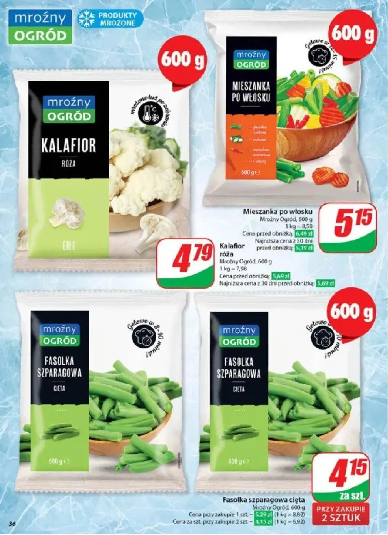 Dino Gazetka od 28.05.2025 | Strona: 36 | Produkty: Kalafior, Fasolka szparagowa