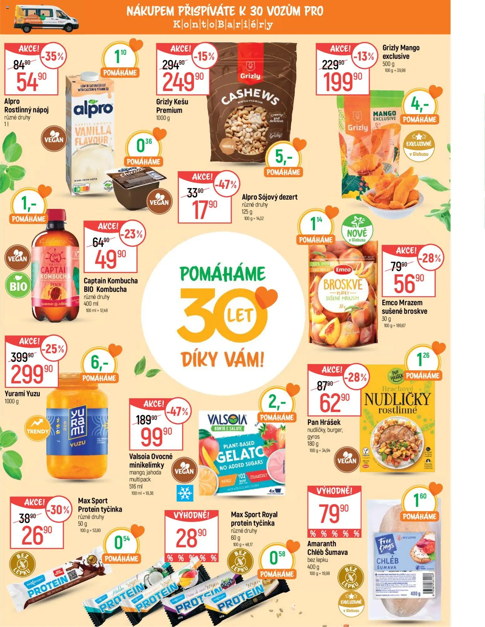 Globus leták - Liberec od 08.04.2026 | Strana: 13 | Produkty: Kešu, Mango, Protein, Alpro