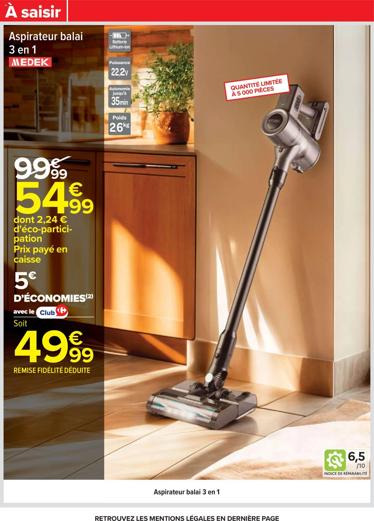 {H1} | Page: 2 | Produits: Poids, Aspirateur, Balai, Batterie