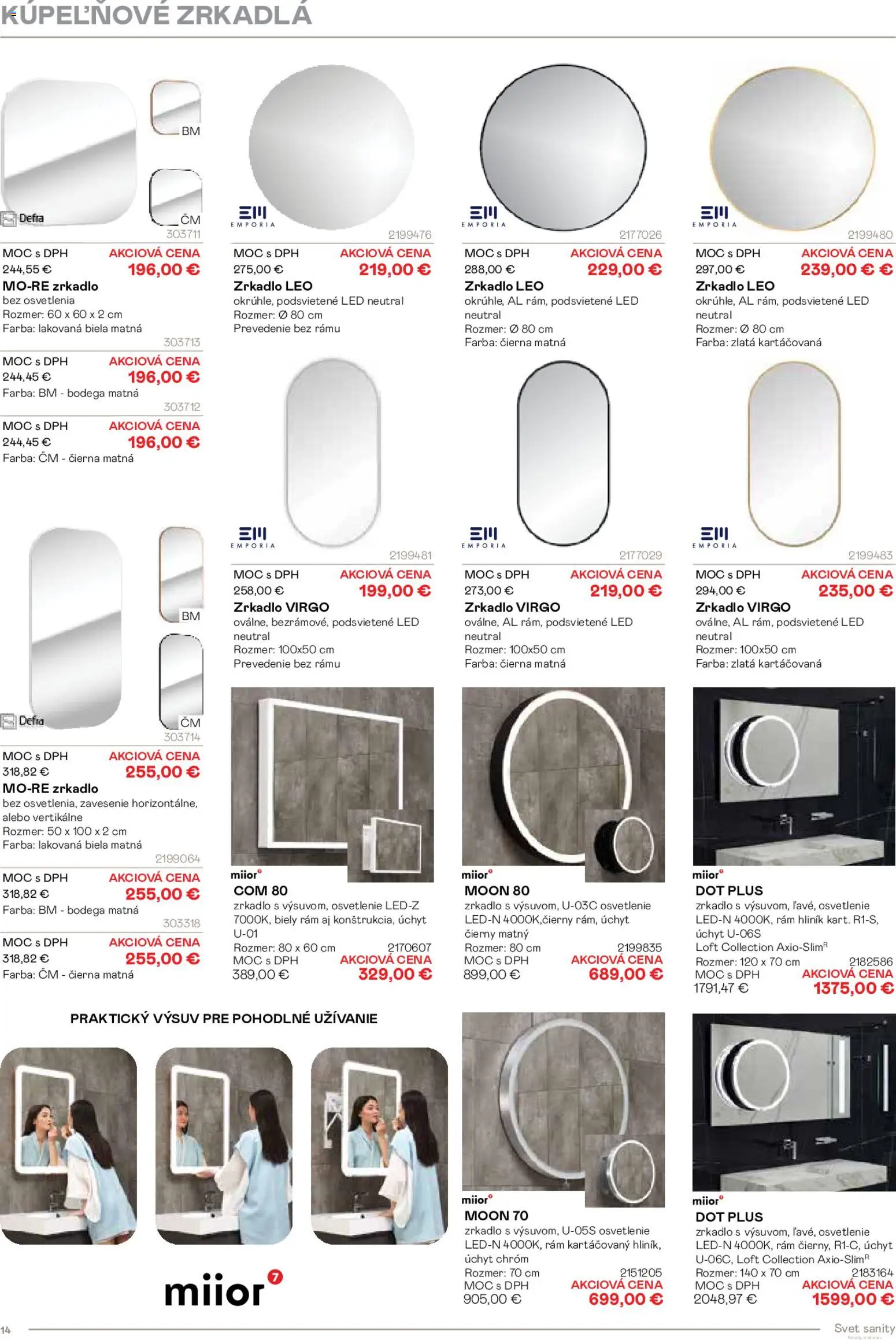 Nové Ingema akcie – leták je platný od 29.10.2025 | Strana: 16 | Produkty: Osvetlenie, Zrkadlo, Rám