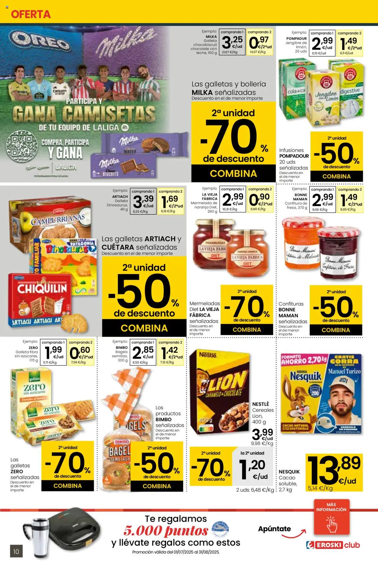 Eroski - City │ válido desde el 31.07.2025 | Página: 10 | Productos: Chocolate, Cereales, Galletas, Φρυγανιές σικάλεως