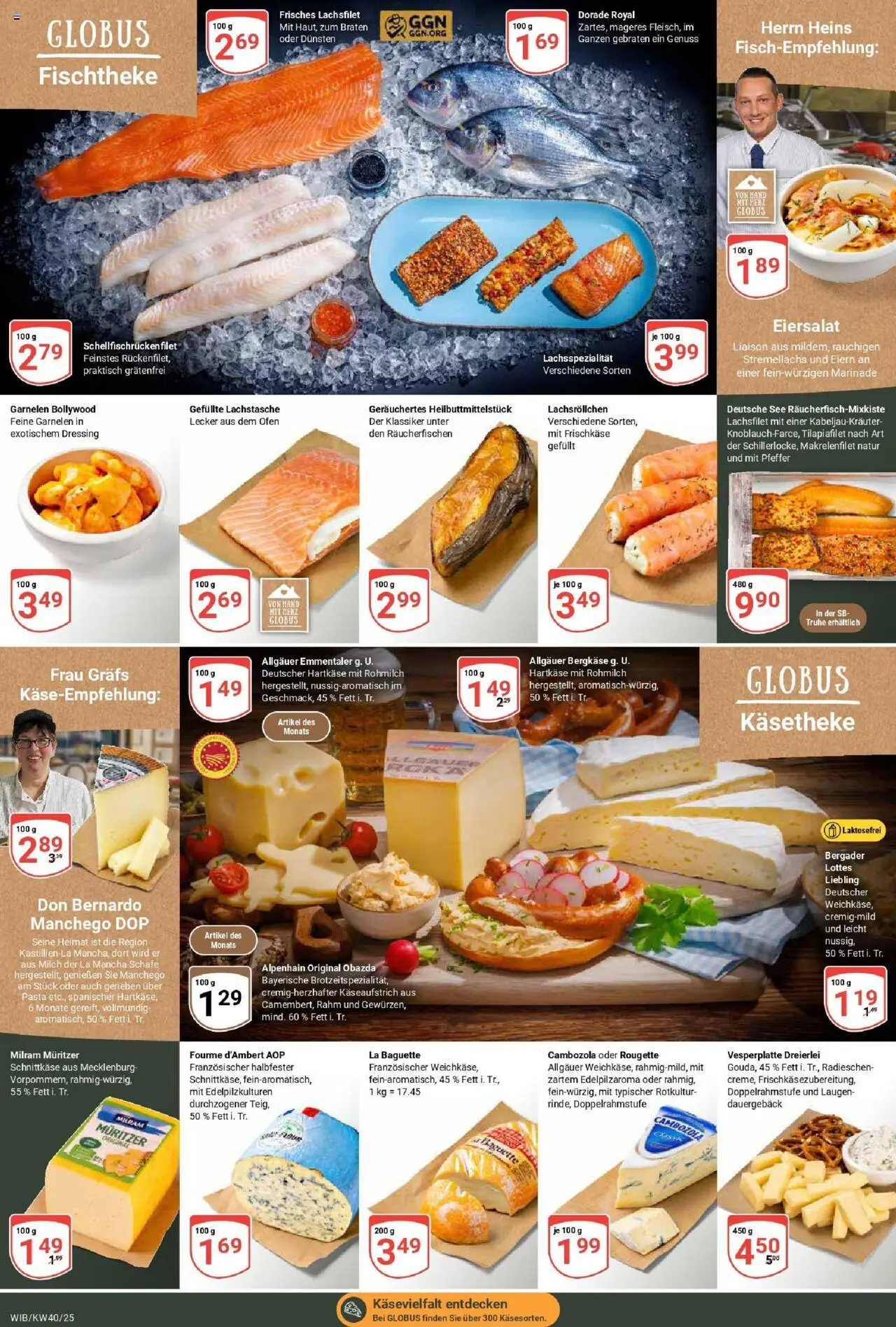 Globus prospekt Wiesbaden-Nordenstadt	 – gültig ab 28.09.2025 | Seite: 11 | Produkte: Dorade, Baguette, Garnelen, Frischkase