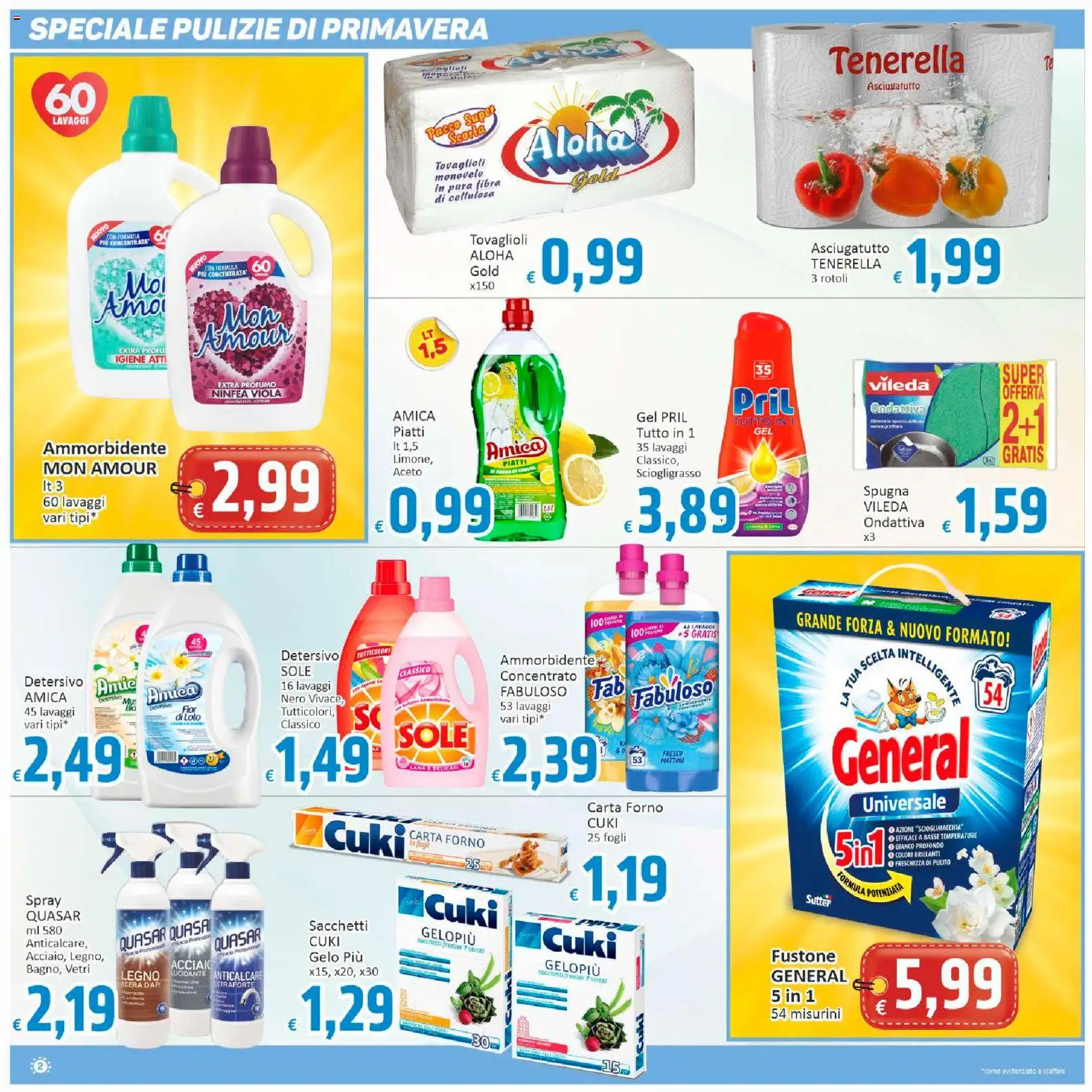 Volantino Paghi Poco del 07.04.2026 | Pagina: 2 | Prodotti: Ammorbidente, Anticalcare, Freezer, Profumo