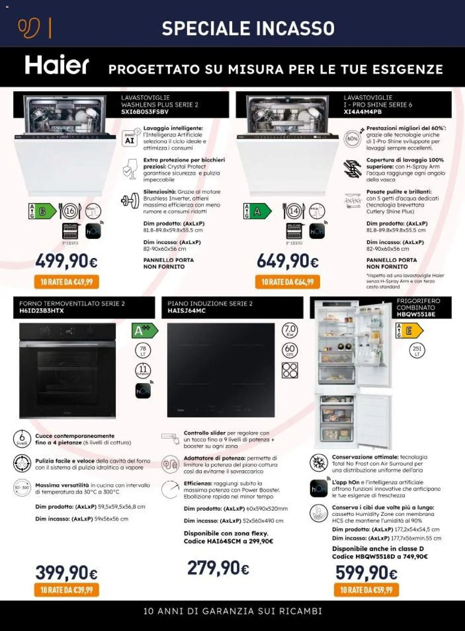 Volantino Unieuro del 16.01.2026 | Pagina: 4 | Prodotti: Posate, Adattatore, Frigorifero, Forno
