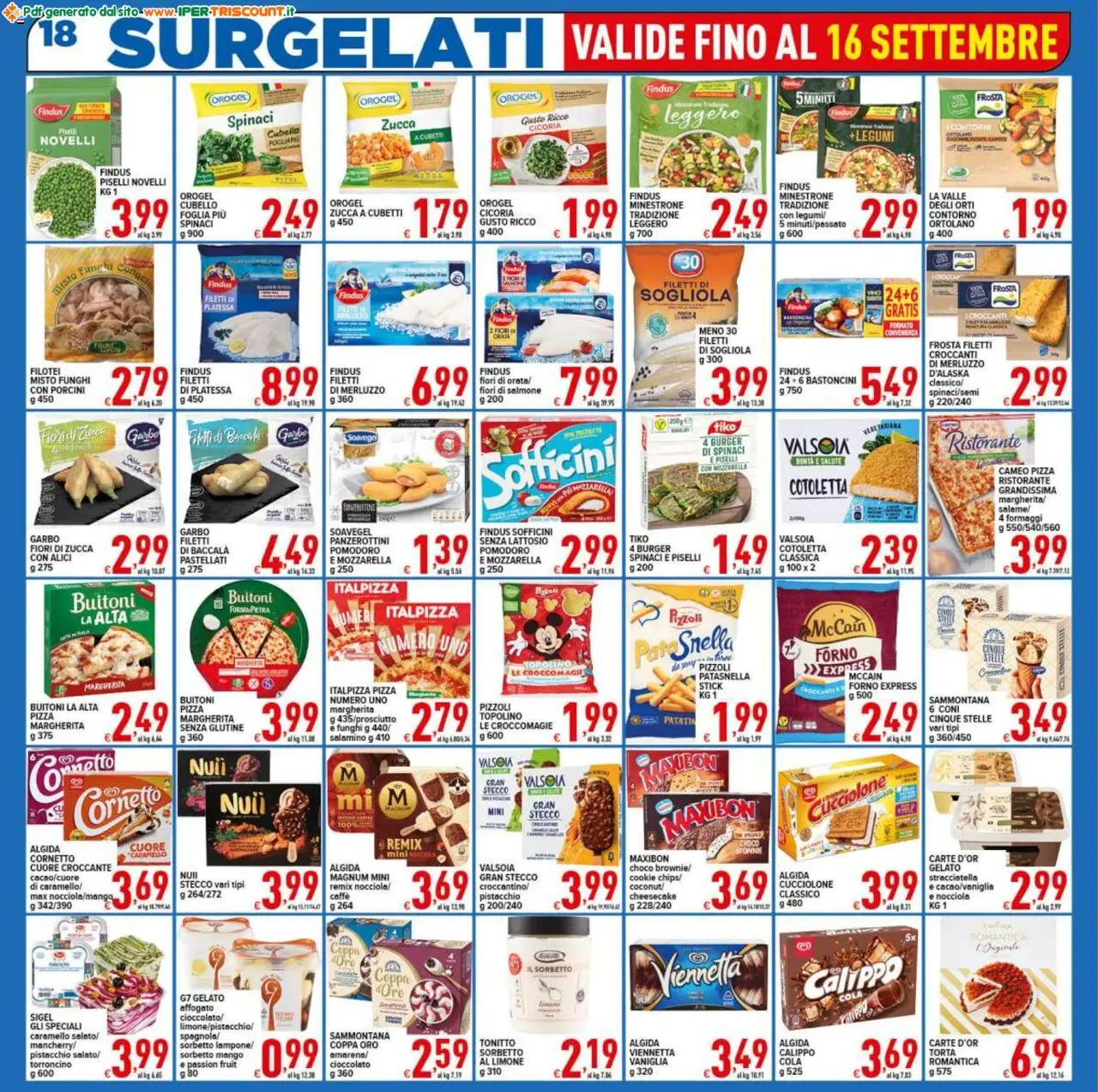 Volantino Ipertriscount del 05.09.2025 | Pagina: 18 | Prodotti: Legumi, Pomodoro, Forno, Alici