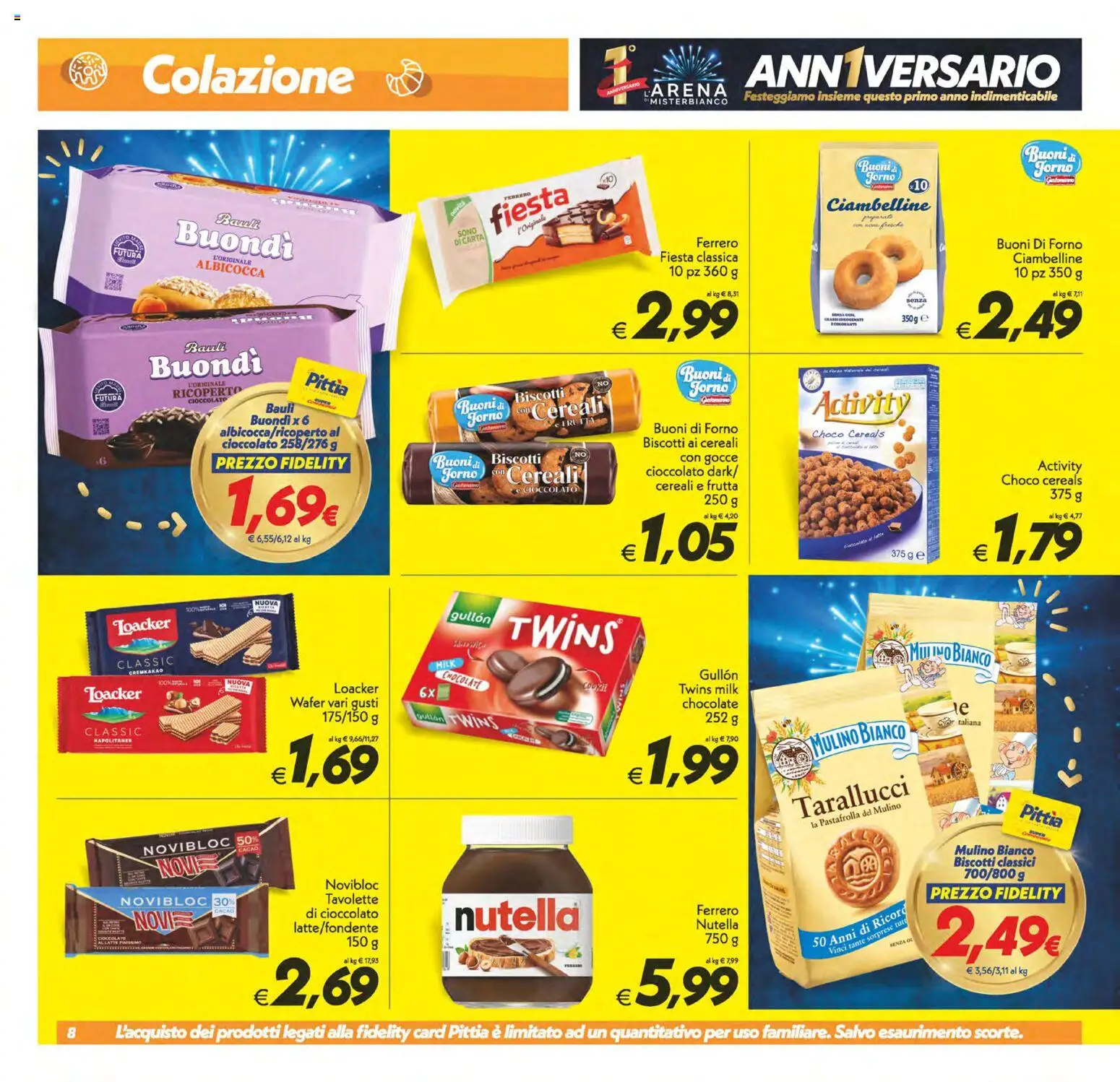 Volantino SuperConveniente del 24.10.2025 | Pagina: 8 | Prodotti: Cioccolato, Cereali, Frutta, Nutella