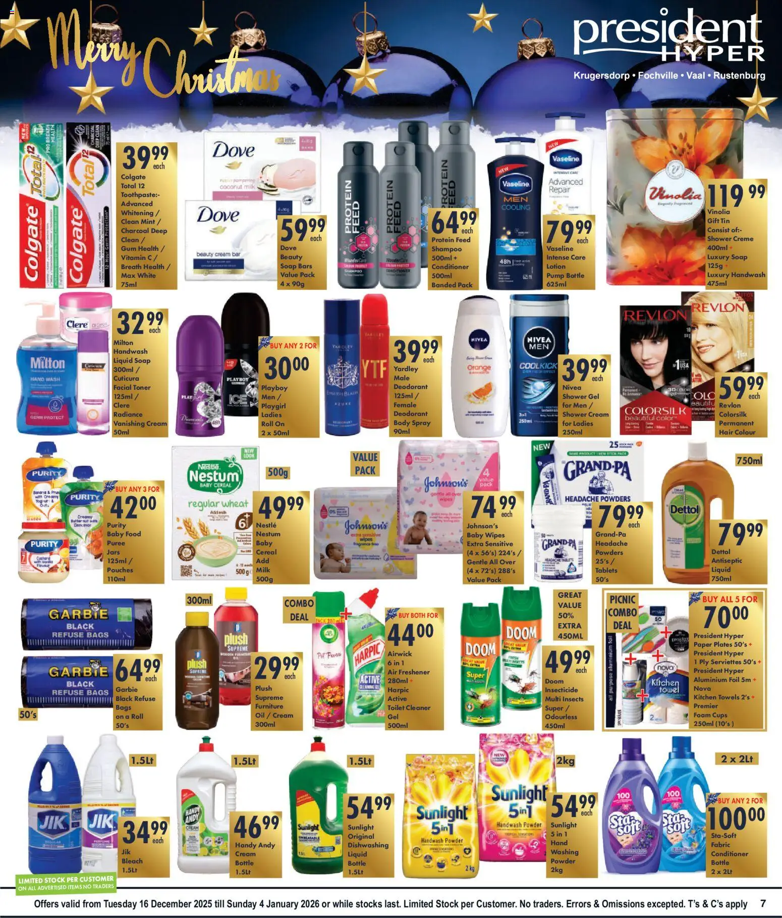 New President Hyper catalogue – valid from 16.12.2025 | Page: 7 | Products: Toner, Refuse bags, Deodorant, Paper