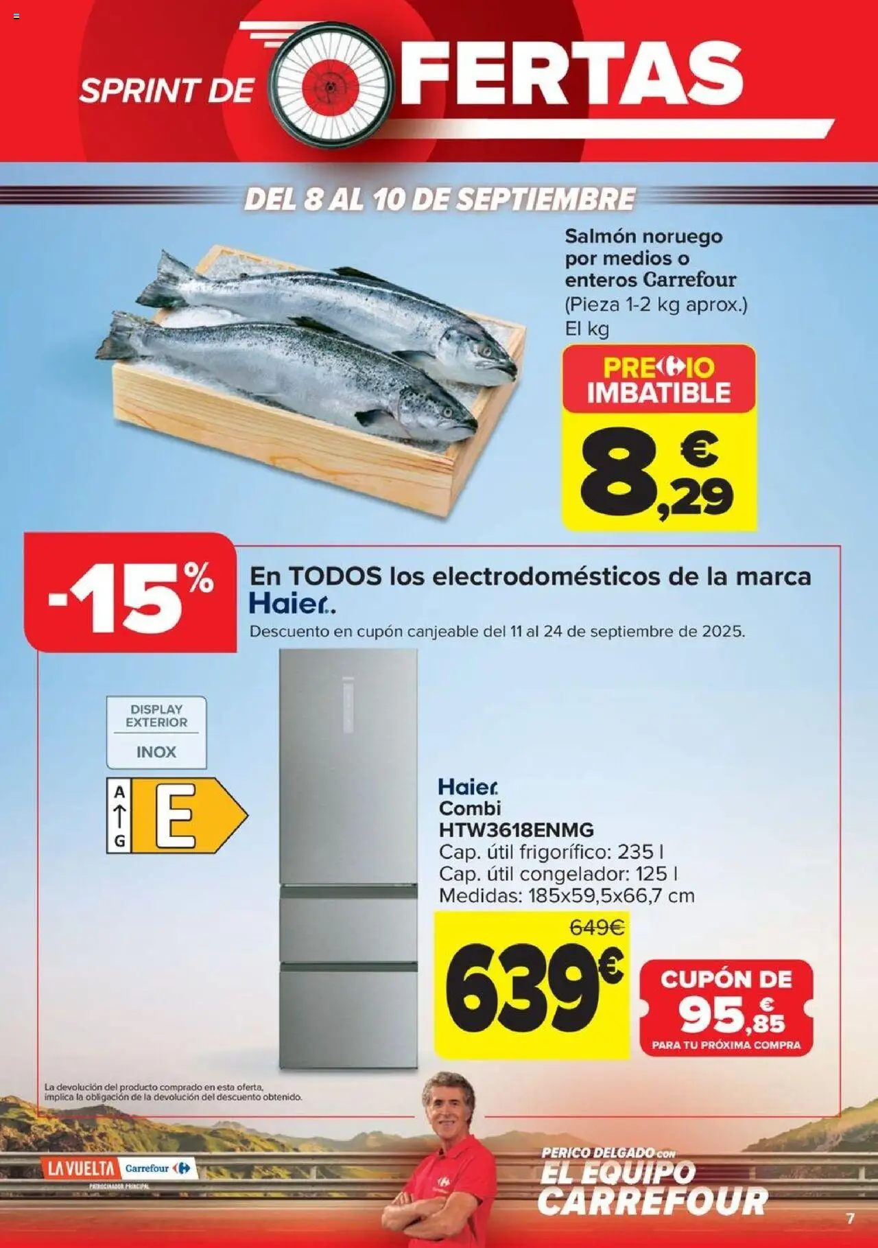 Carrefour -Vuelta Ciclista │ válido desde el 22.08.2025 | Página: 7 | Productos: Congelador, Combi