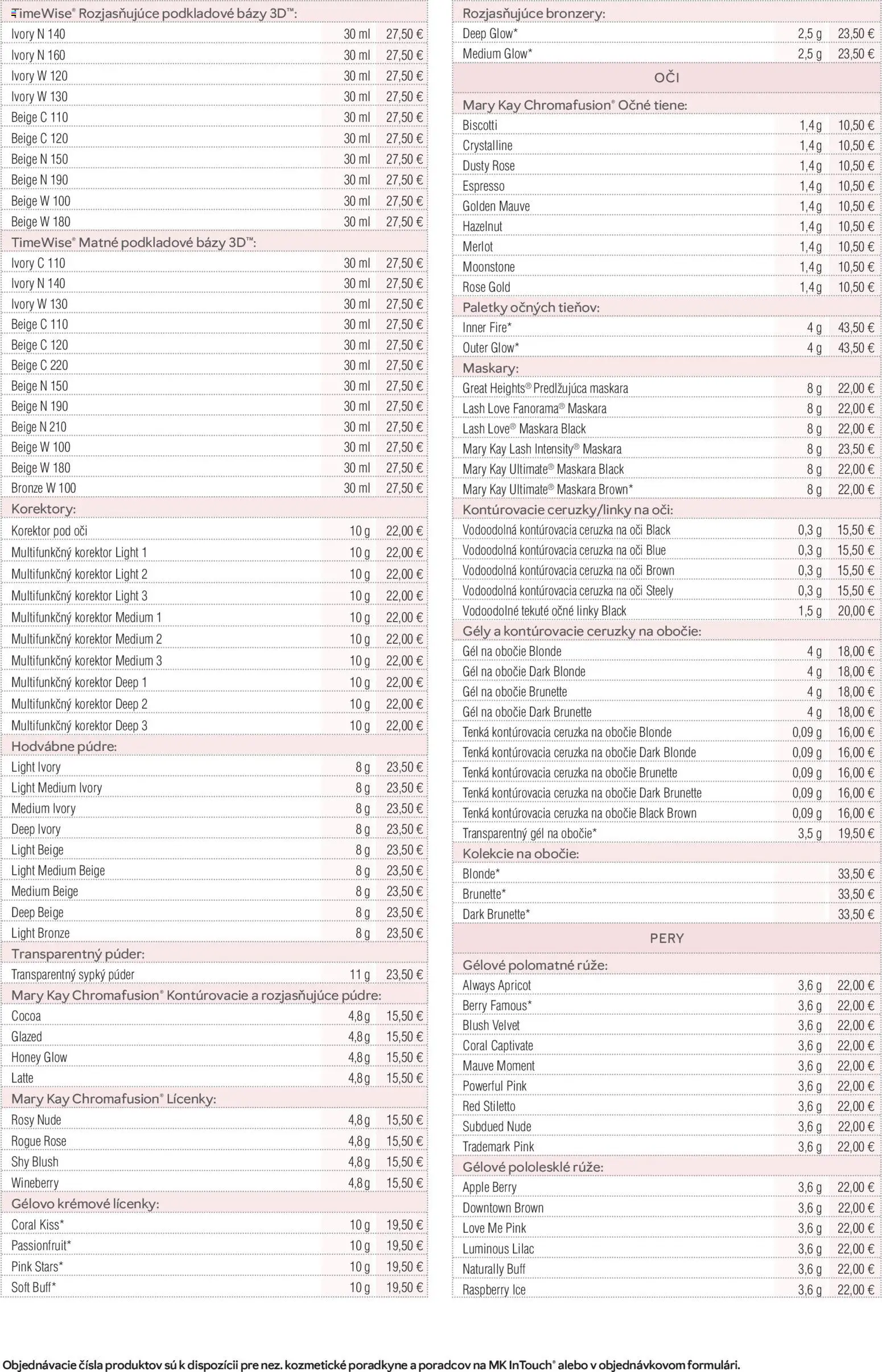 Nové Mary Kay akcie – leták je platný od 01.01.2026 | Strana: 43 | Produkty: Púder, Apple, Ceruzka, Ruže