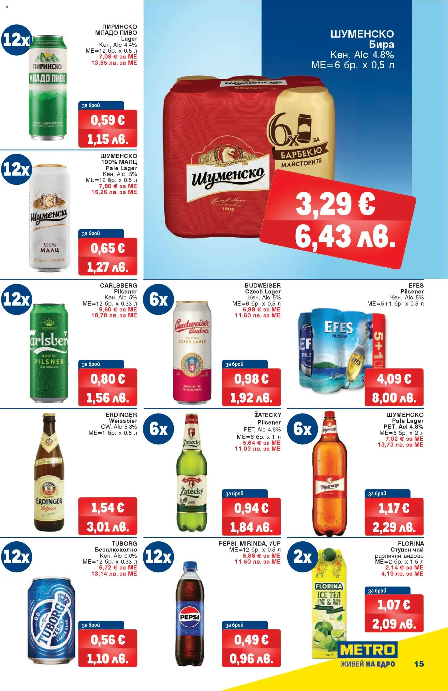 {H1} | Страница: 15 | Продукти: Чай, Бира, Студен чай