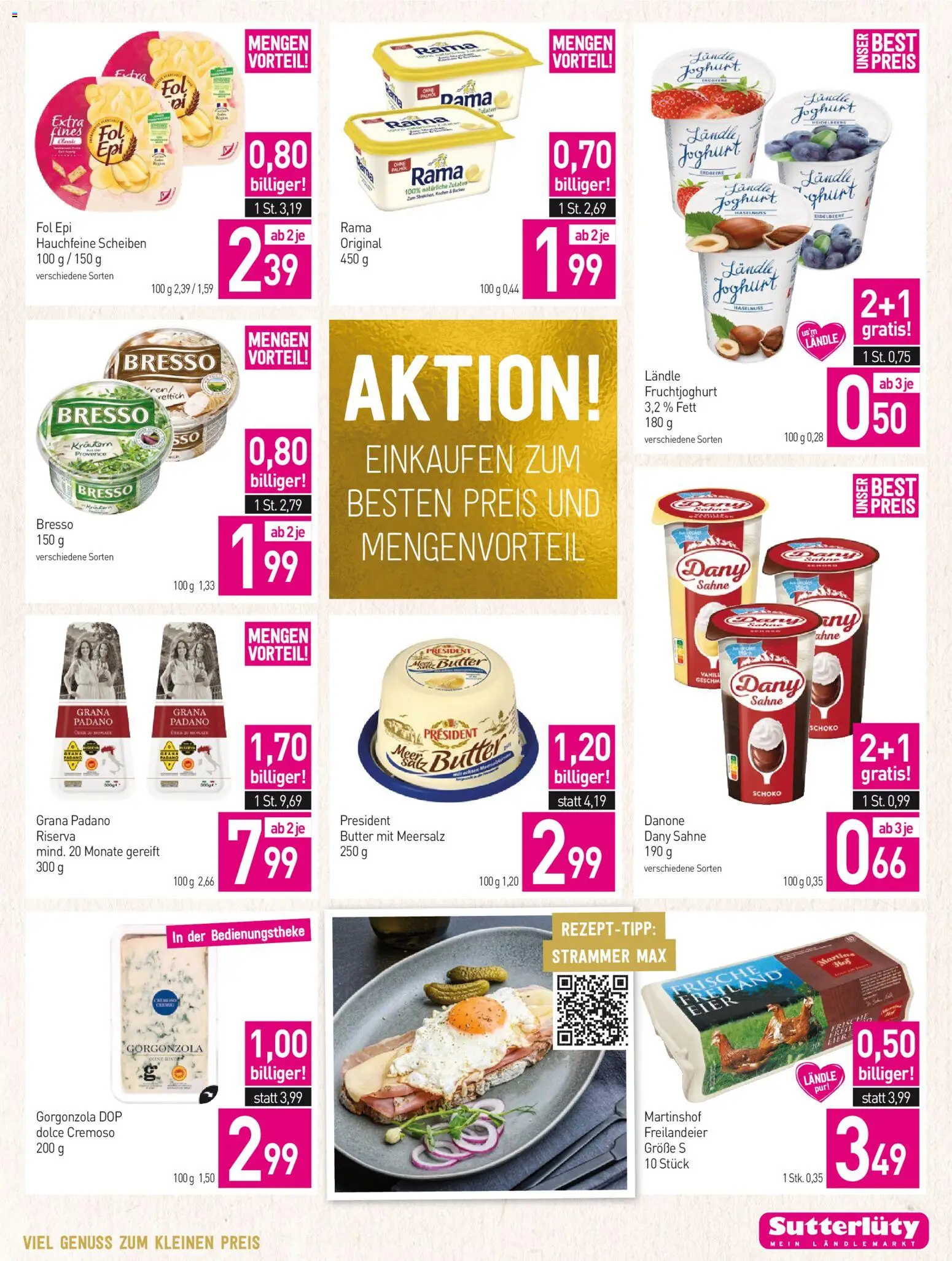 Sutterlüty Flugblatt gültig ab 18.12.2025 | Seite: 13 | Produkte: Sahne, Butter, Joghurt, Eier