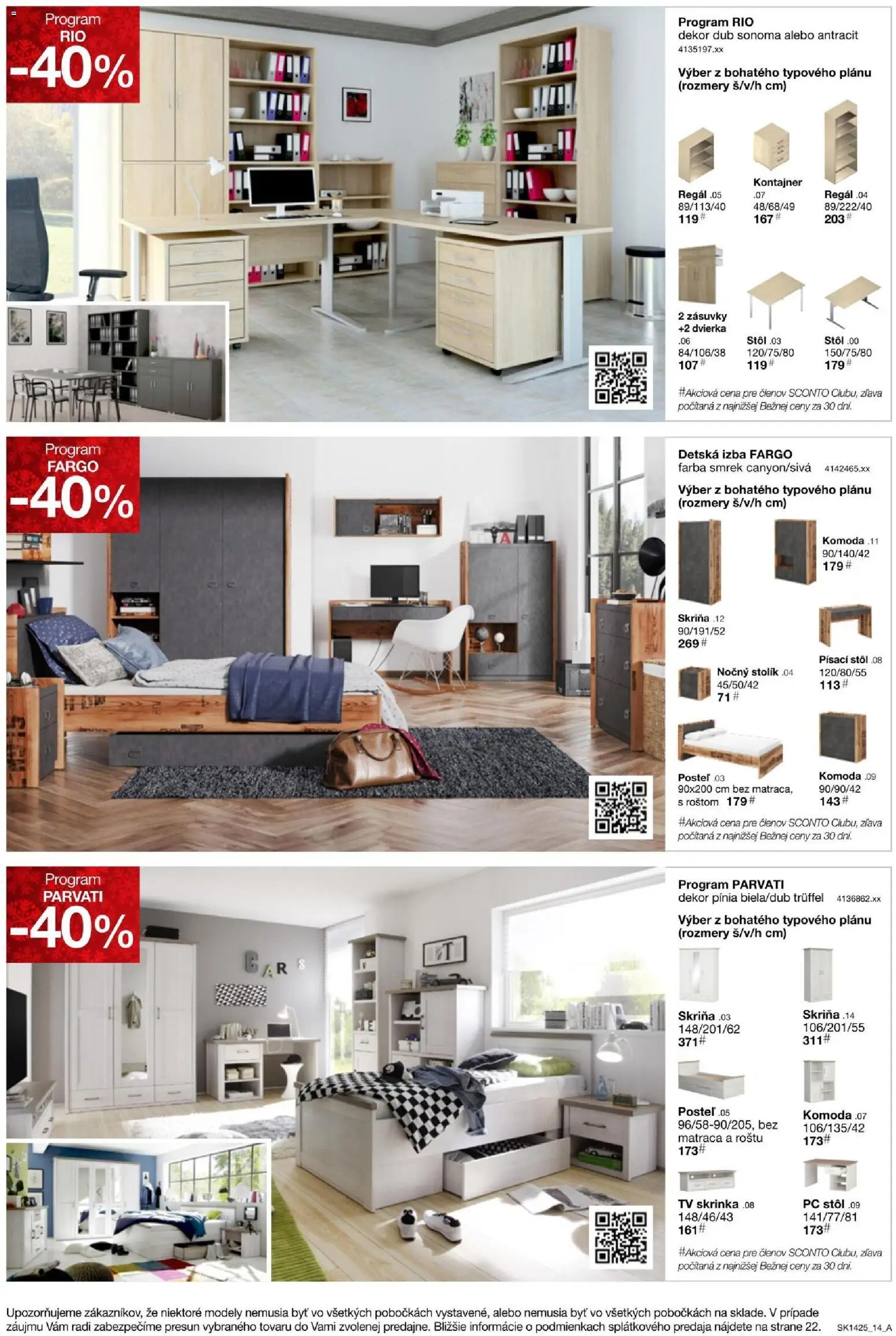 Nové Sconto nábytok akcie – leták je platný od 05.11.2025 | Strana: 14 | Produkty: Tv, Posteľ, Regál, Skriňa