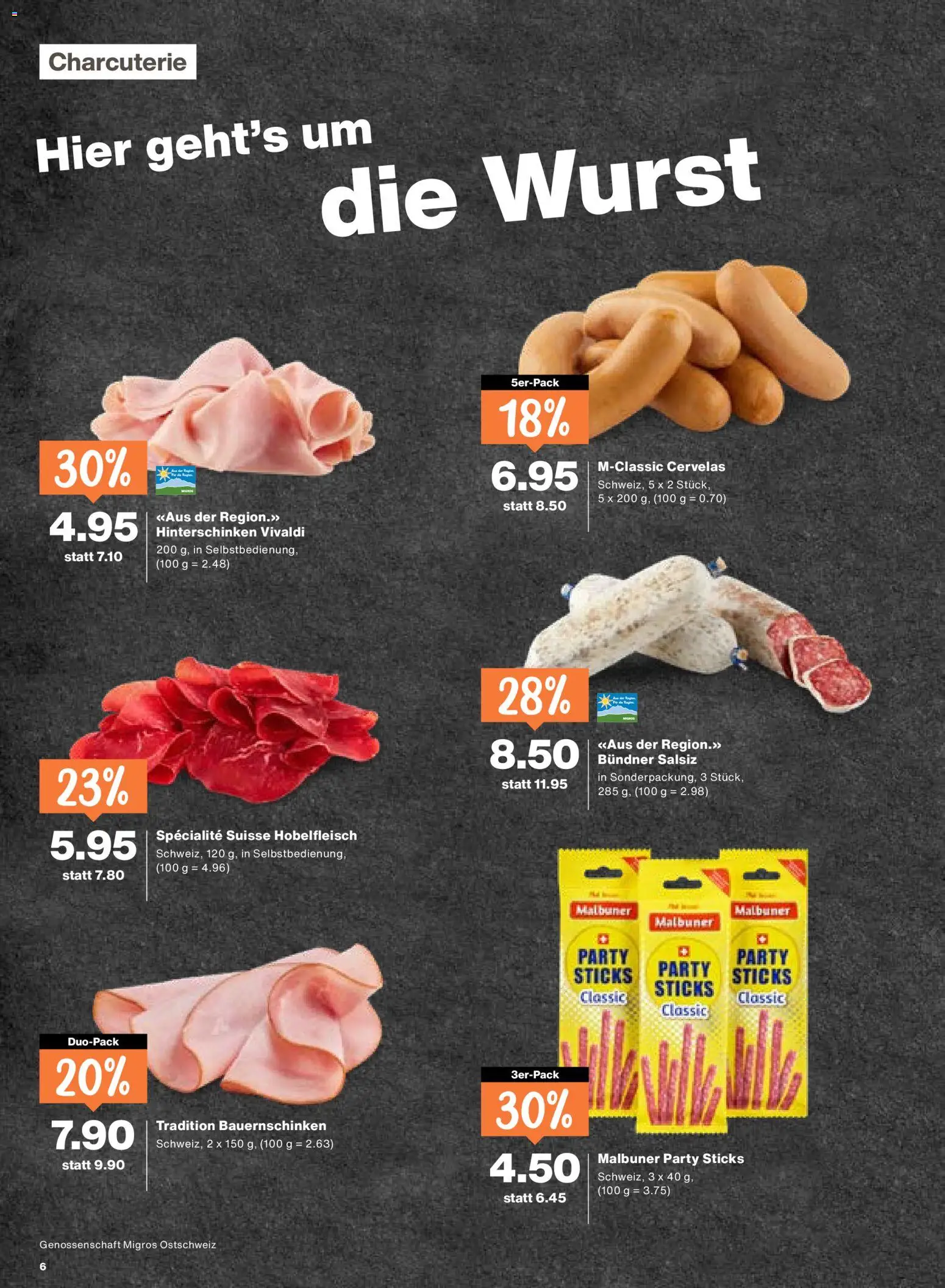 Migros aktionen – gültig ab 23.04.2026 | Seite: 6 | Produkte: Wurst