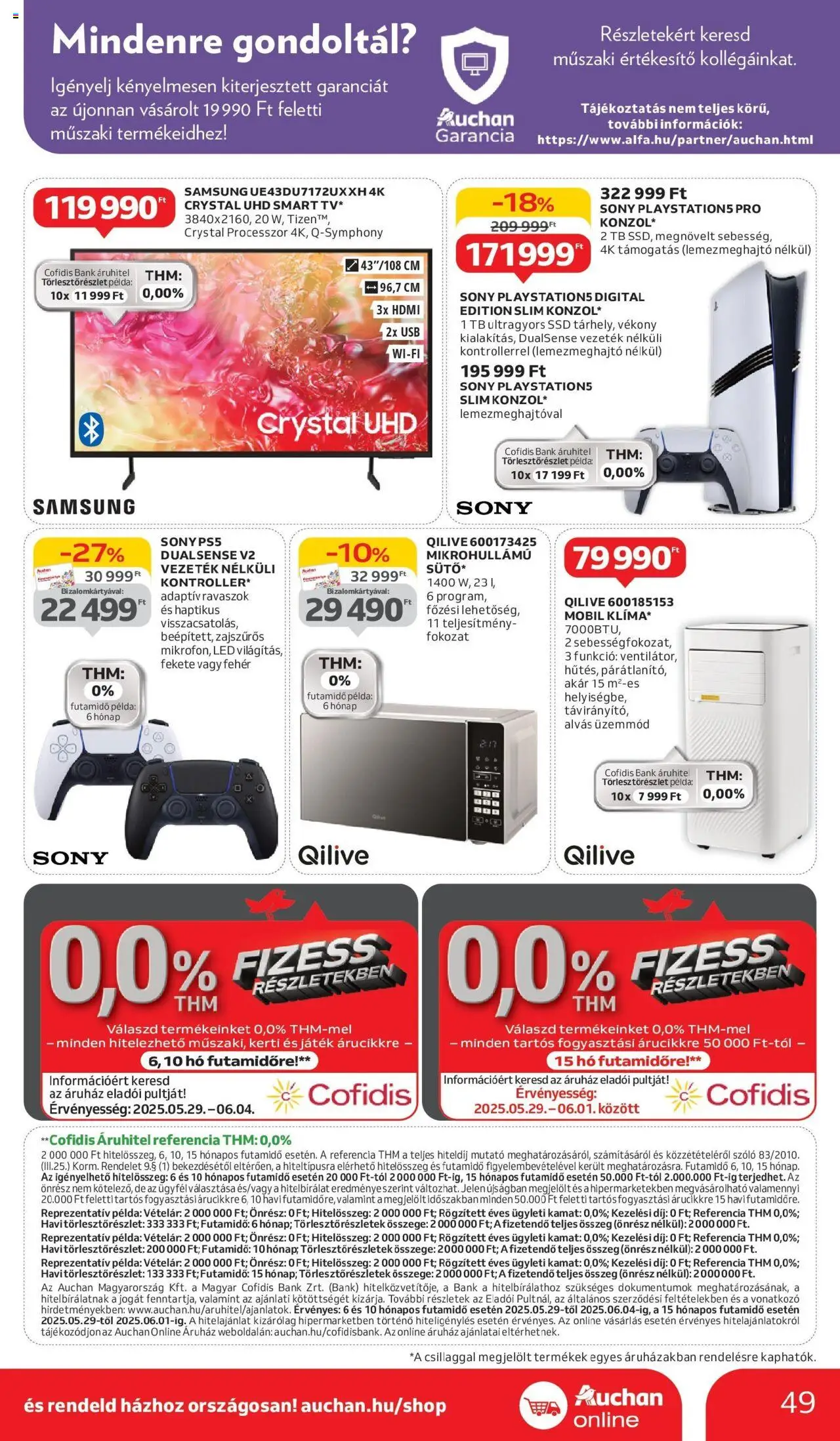 Auchan akciós ujság - amely érvényes a következő dátumtól: 29.05.2025 | Oldal: 49 | Termékek: Szőlő, SSD, Smart tv, Samsung