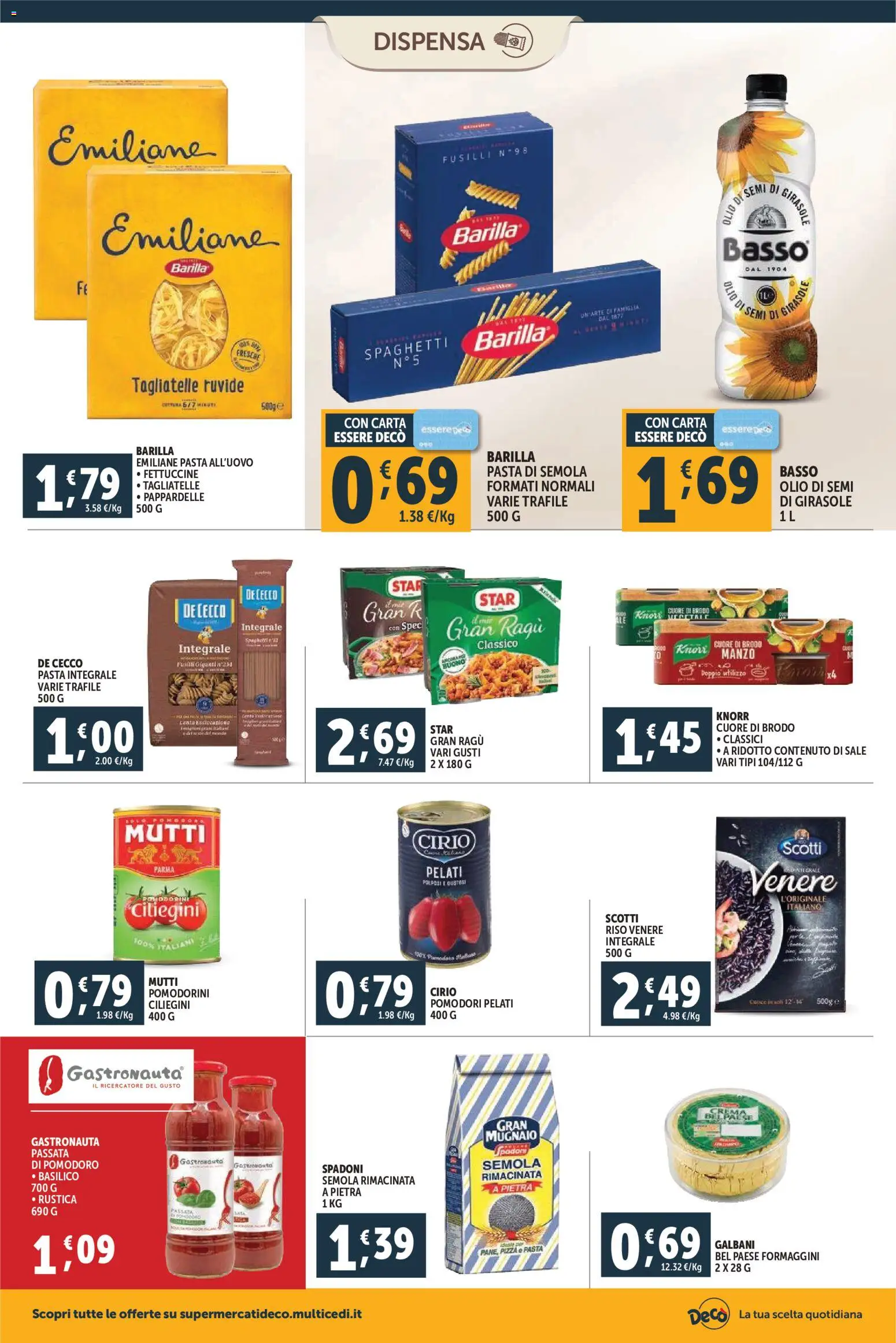 Volantino Decò del 20.01.2026 | Pagina: 8 | Prodotti: Pizza, Sale, Olio, Basilico