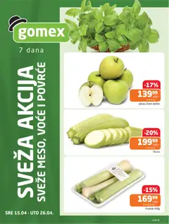 Gomex katalog - pregled Gomex kataloga - važi od 15.04.2026 | Strana: 2 | Proizvode: Tikvica, Praziluk