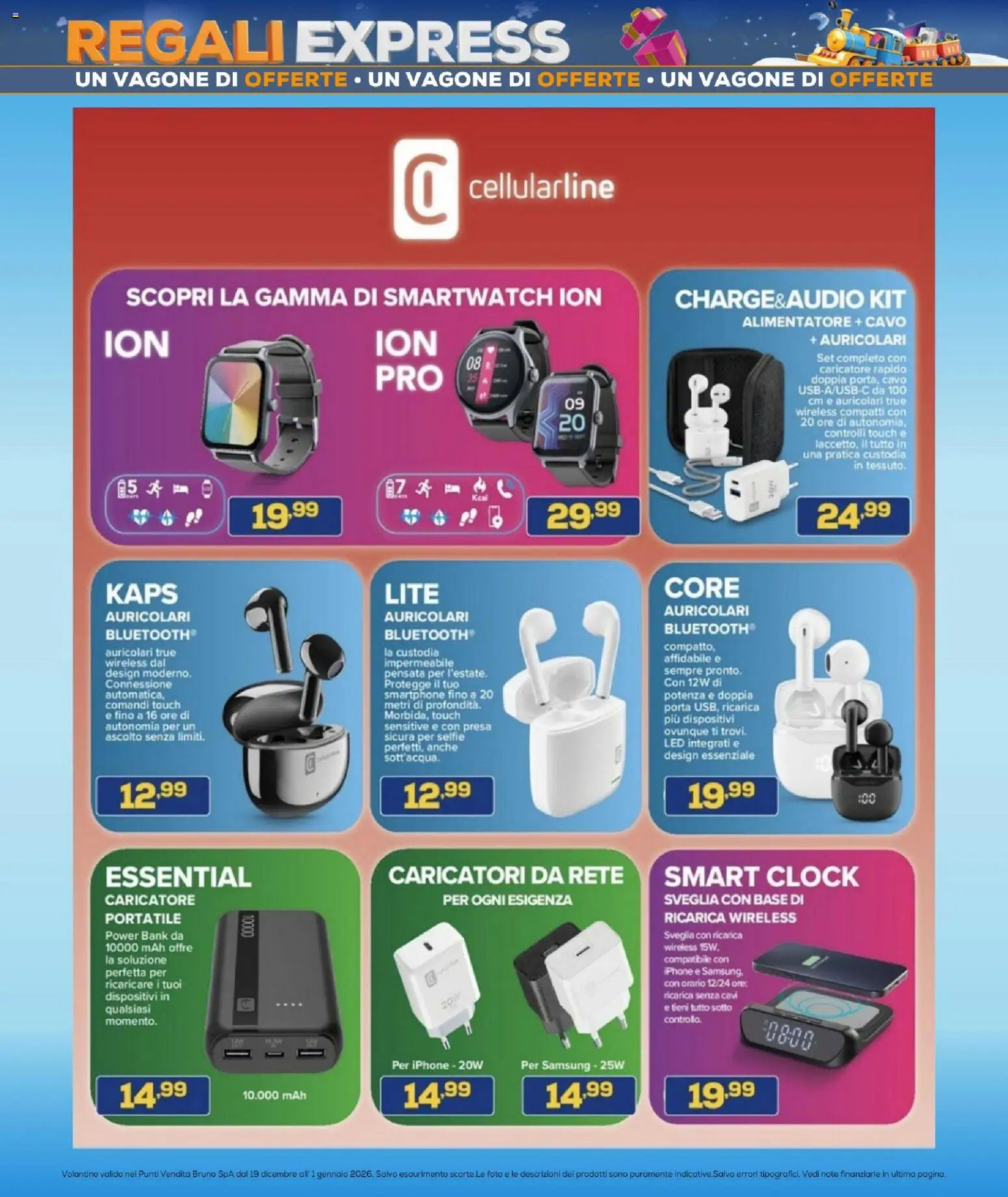 Volantino BRUNO del 19.12.2025 | Pagina: 27 | Prodotti: Iphone, Power bank, Sveglia, Cavo