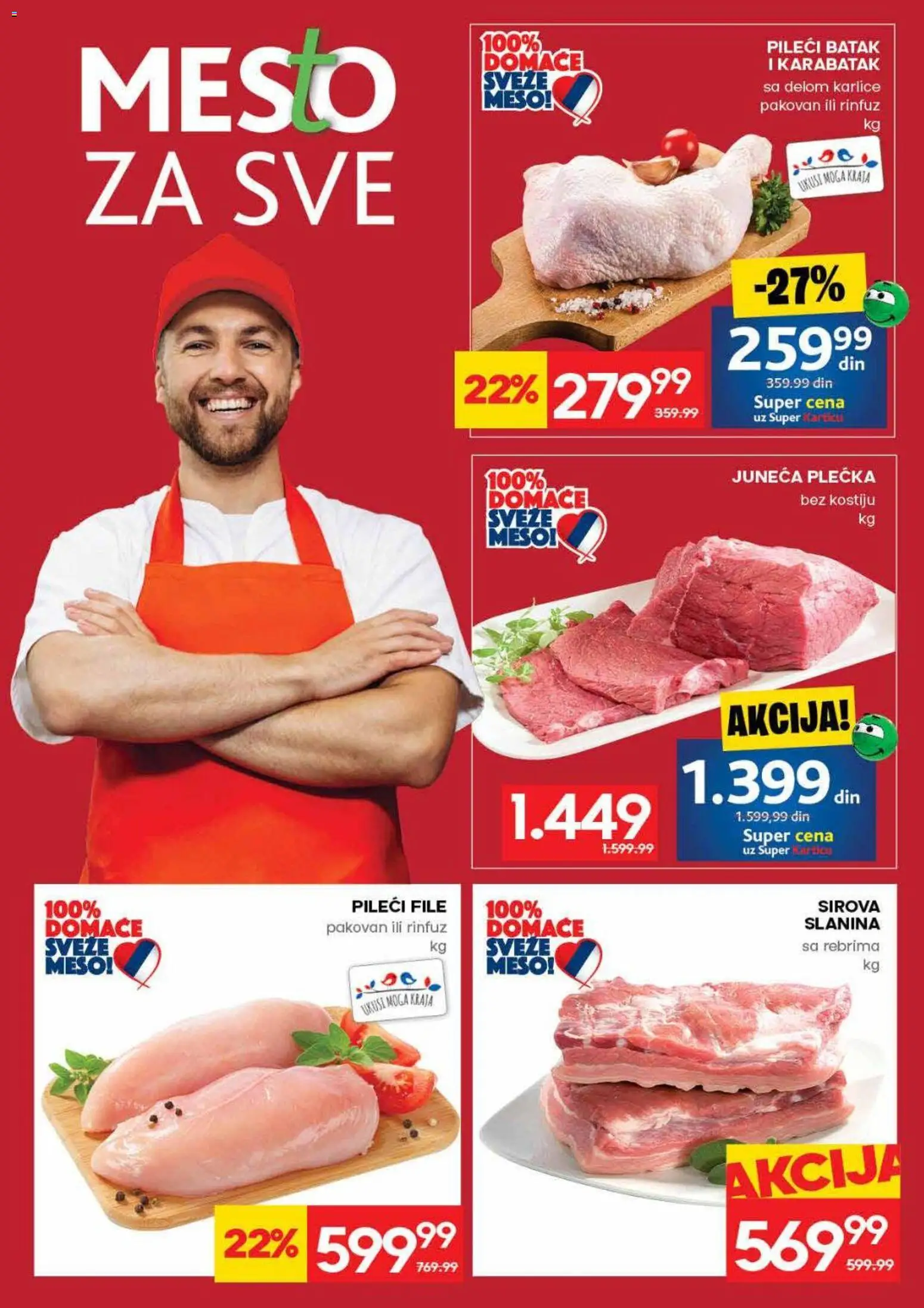 Idea katalog - važi od 16.04.2026 | Strana: 4 | Proizvode: Pileći file, Pileći batak, Slanina