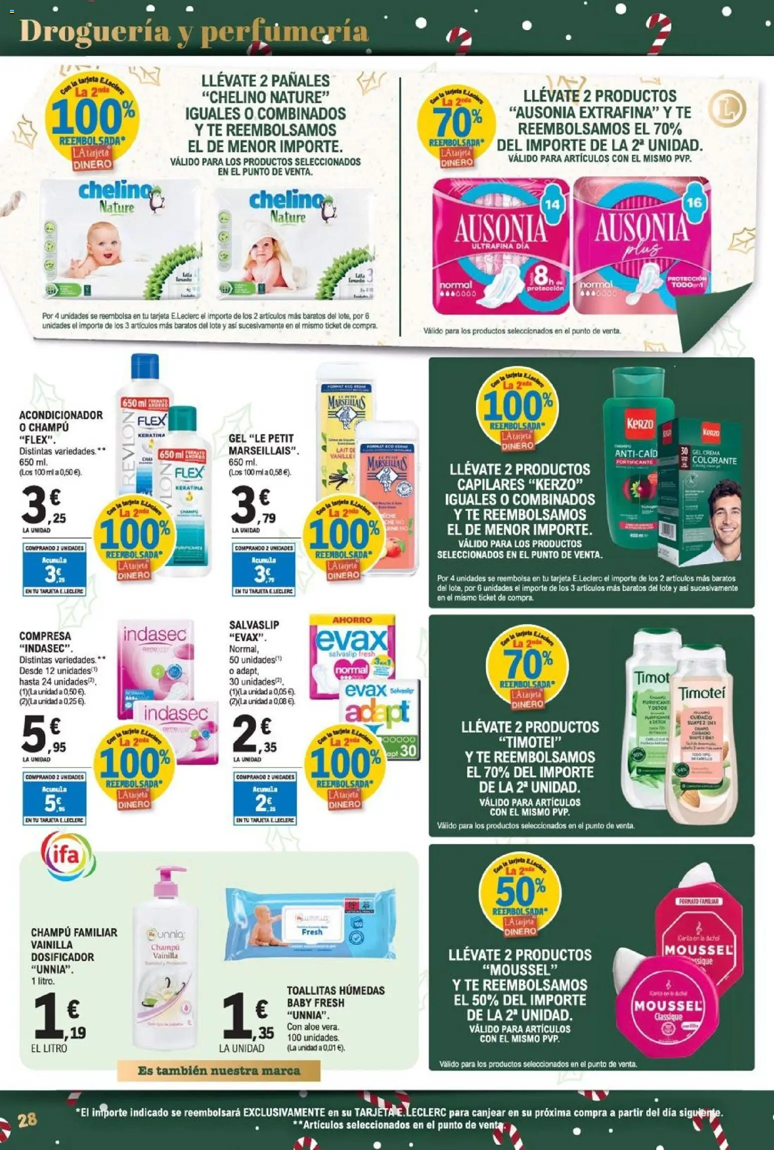 E.Leclerc folleto │ válido desde el 03.12.2025 | Página: 28 | Productos: Champú, Acondicionador, Crema, Té