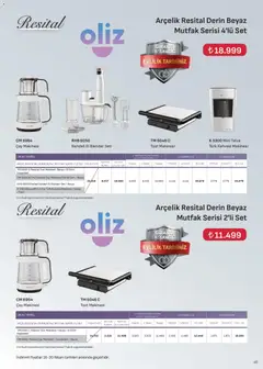 16.04.2026 tarihinden itibaren geçerli olan Arçelik kataloğu önizlemesi | Sayfa: 48 | Ürünler: Tost makinesi, Blender, Çay makinesi, Çay