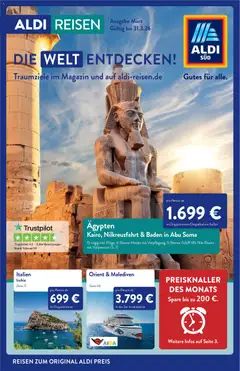 Aldi Reisen Prospekt 	 ab 01.03.2026 gültig