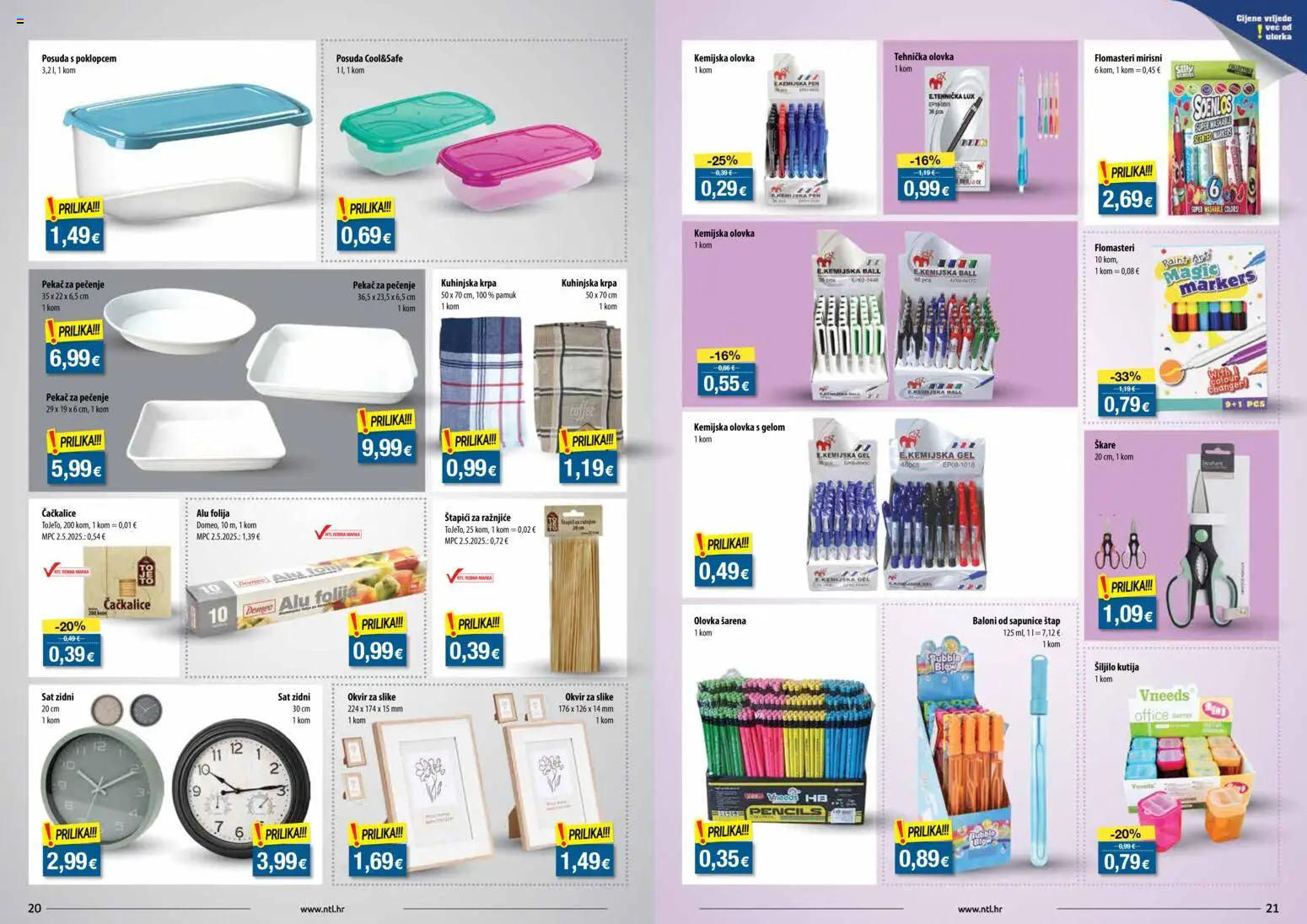 NTL katalog | vrijedi od 22.04.2026 | Stranica: 11 | Proizvodi: Zidni sat, Škare, Sat, Kemijska olovka